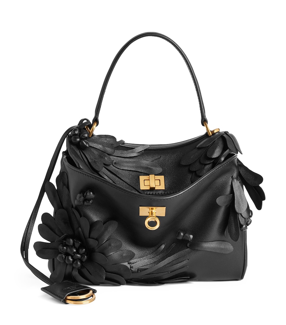 Balenciaga Mini Leather Floral Rodeo Top-Handle Bag Image 1