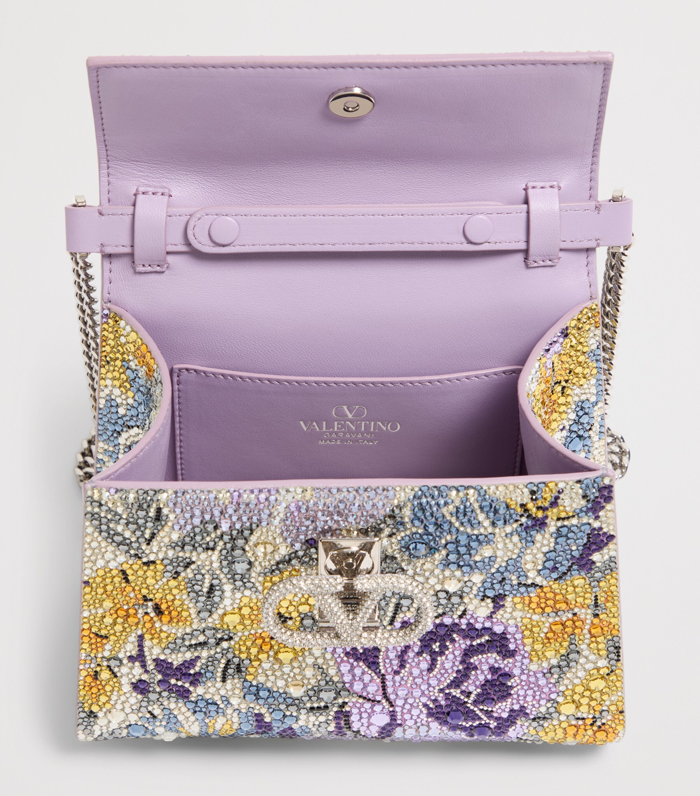 Valentino Garavani Mini Leather Embellished VSLING Top-Handle Bag Dak Image 5