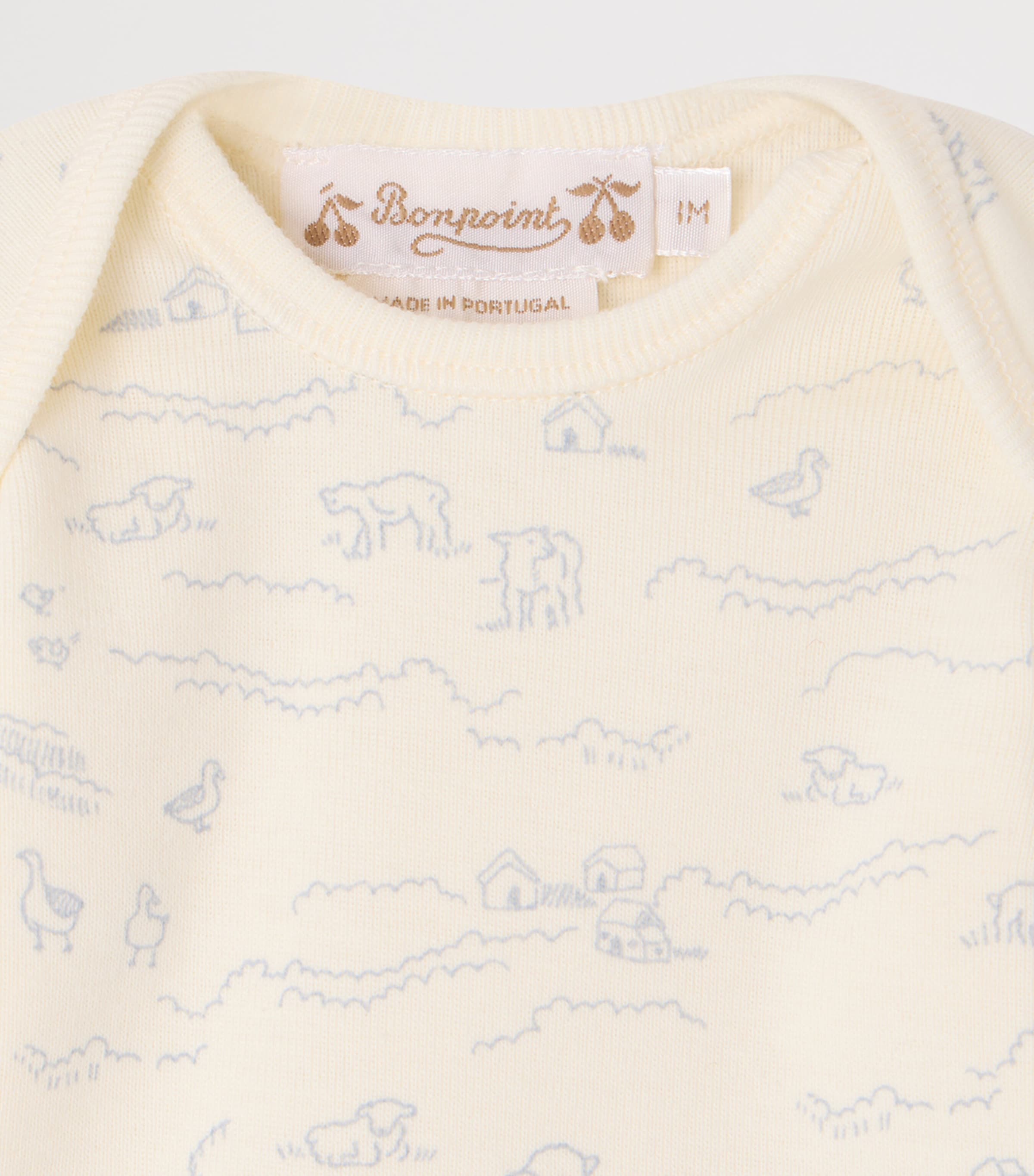 Bonpoint Organic Cotton Timi Pyjama Set (1-18 Months) Naturel Image 3