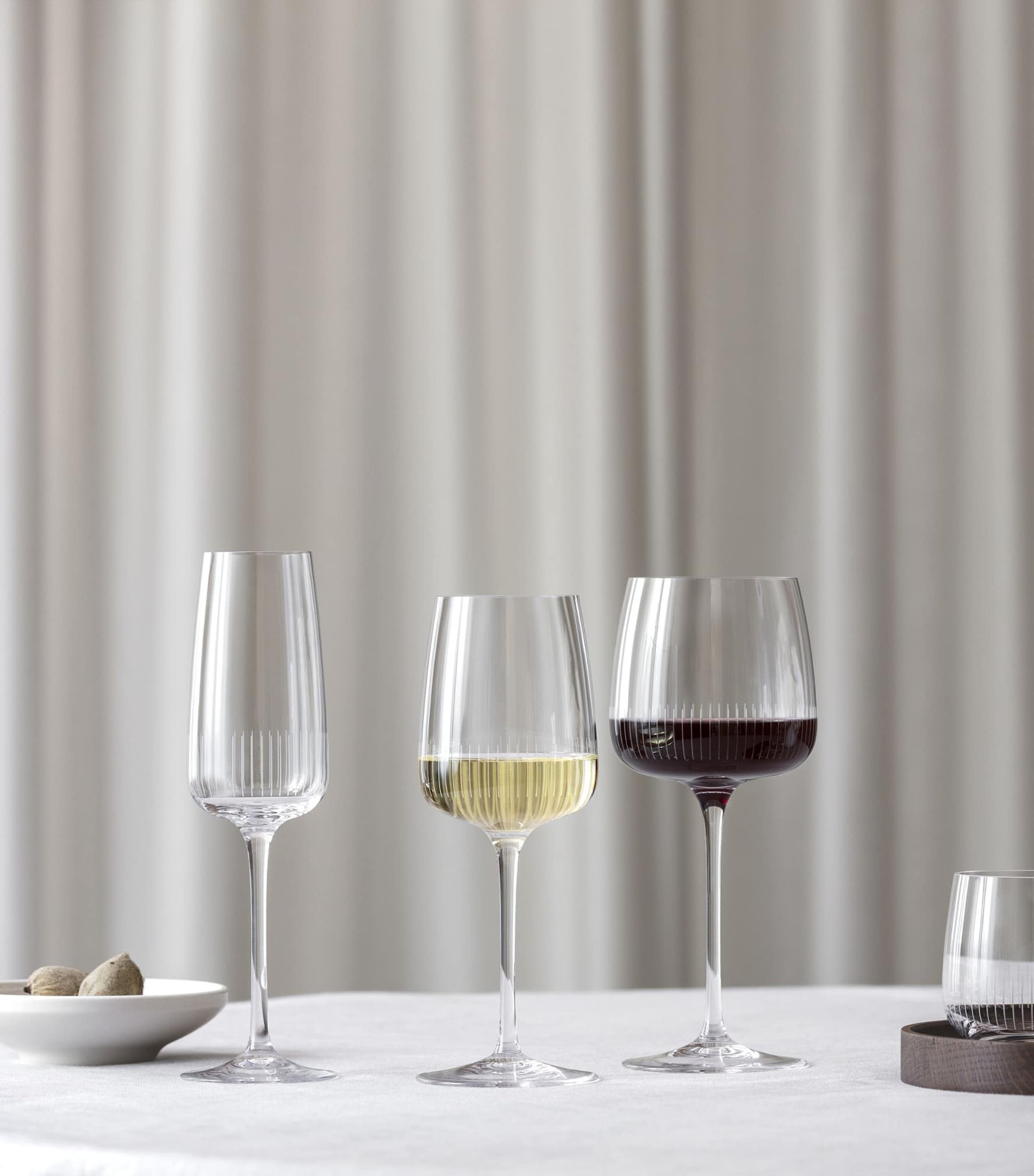 Set of 4 Crystal Afina White Wine Glasses (125ml) CLEAR Image 5