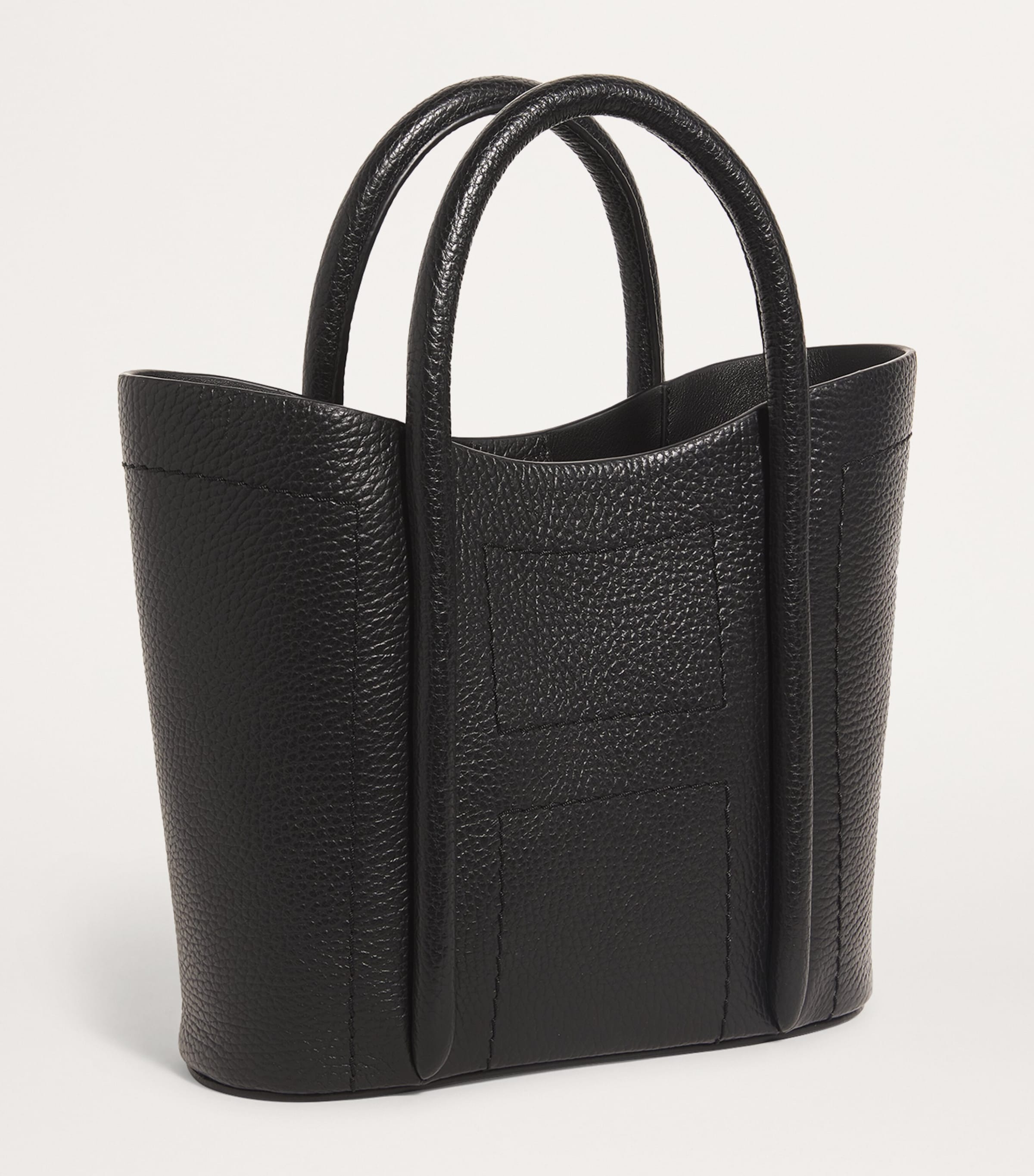 Grab Leather Rope Tote Bag BLACK Image 3