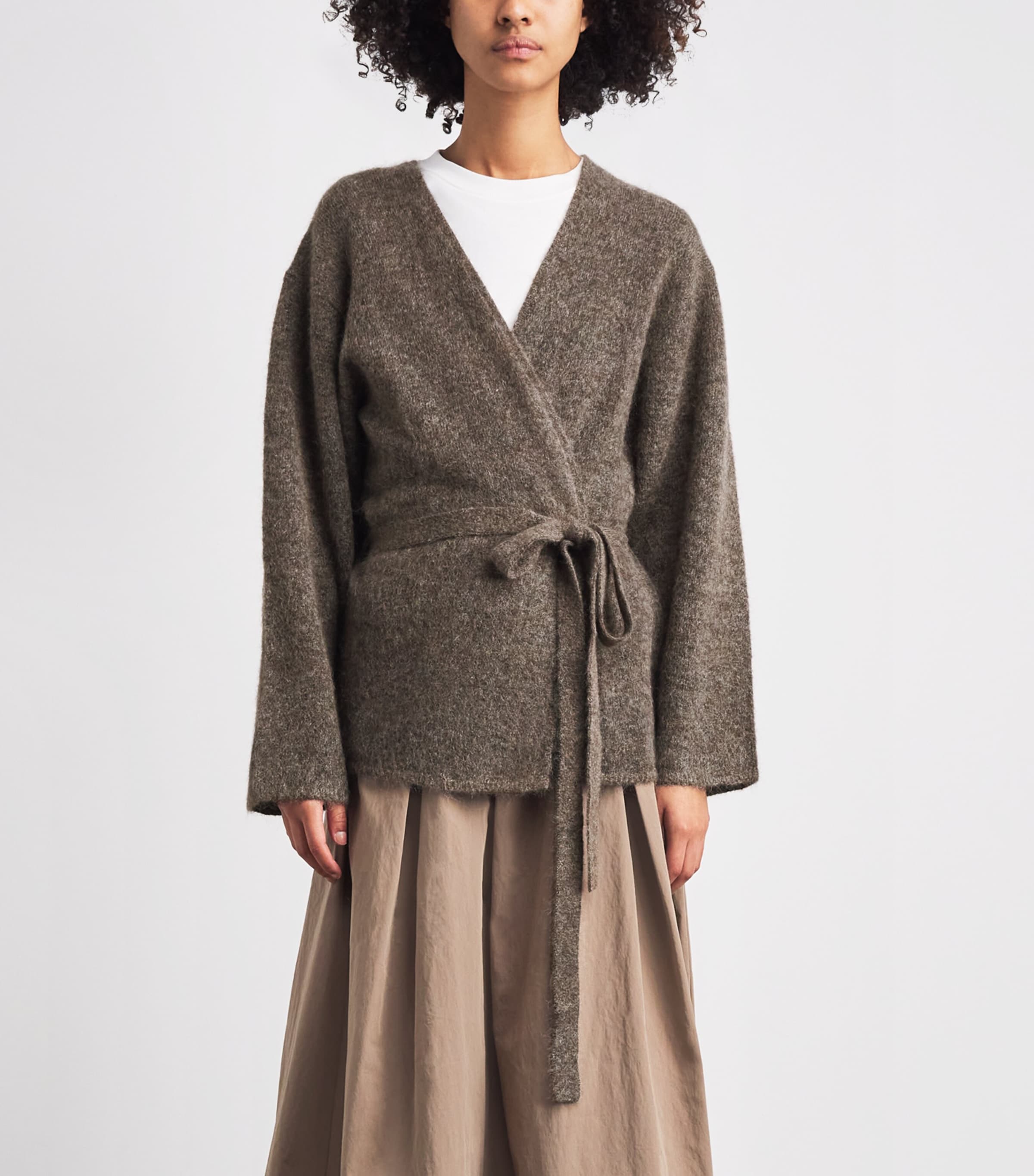 Stylein Womens Brushed Mohair-Blend Neriselle Cardigan Brown Image 4