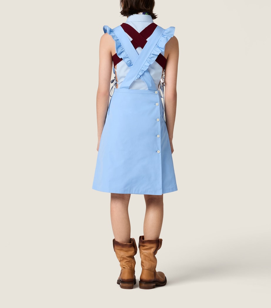 Miu Miu Womens Cotton Apron Mini Dress Image 3