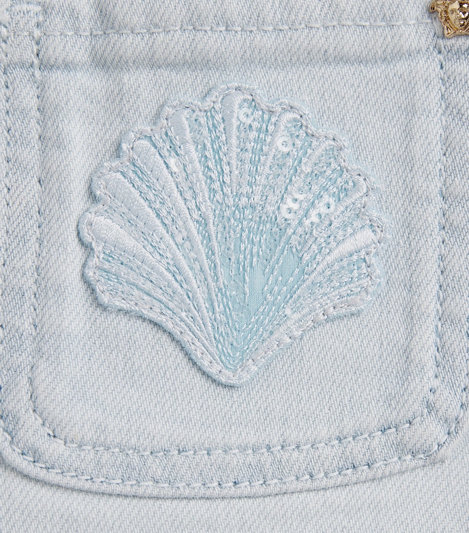 Embroidered Seashell Jeans (6-14 Years) 1D190-LIGHT BLUE Image 3