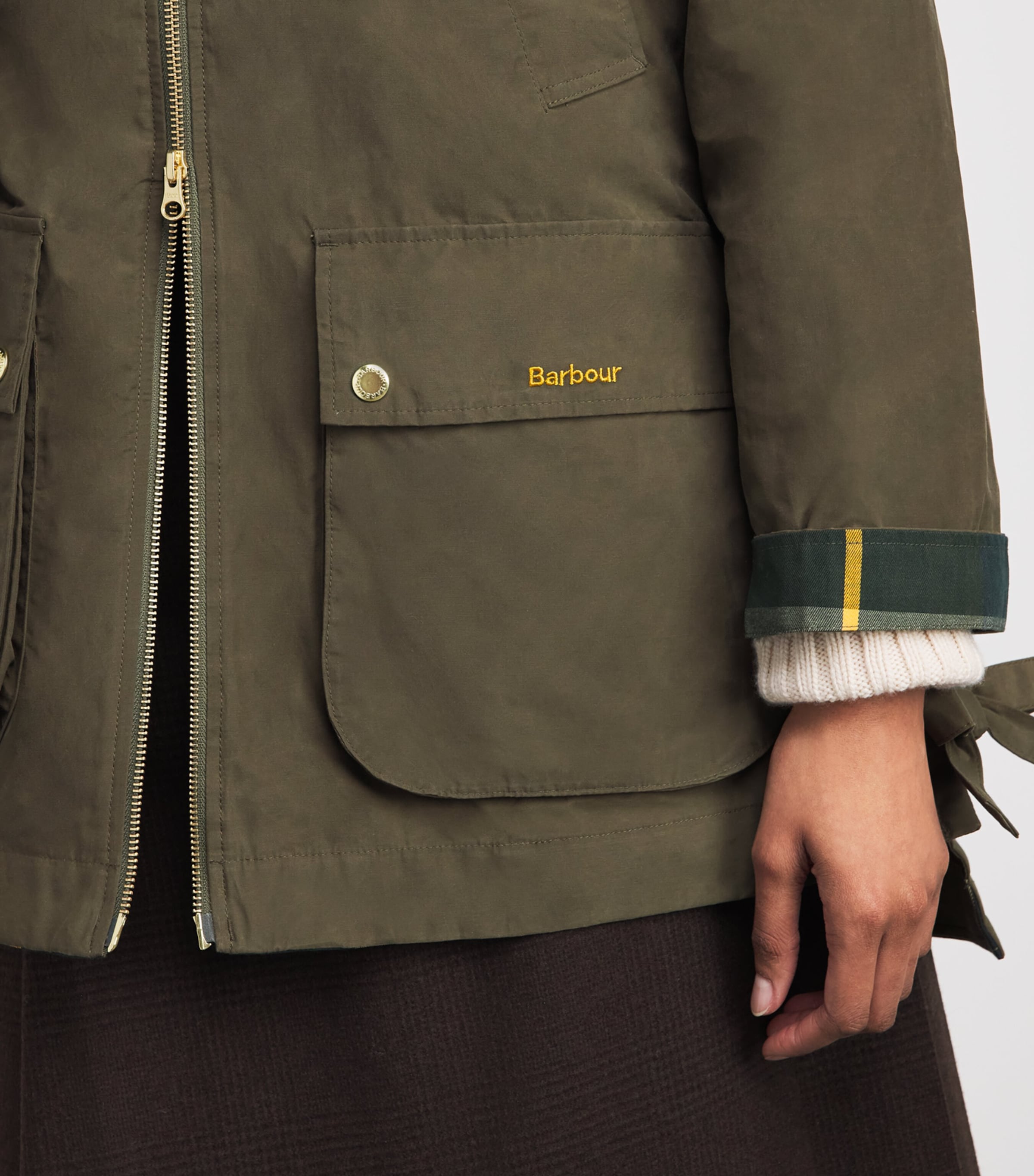 Barbour Womens Hooded Middlemarch Parka Coat Ivy Green/ancient Image 3