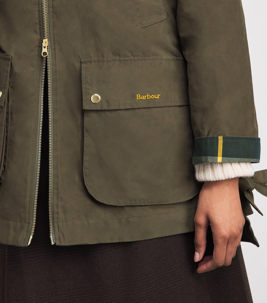Barbour Womens Hooded Middlemarch Parka Coat Ivy Green/ancient Image 3