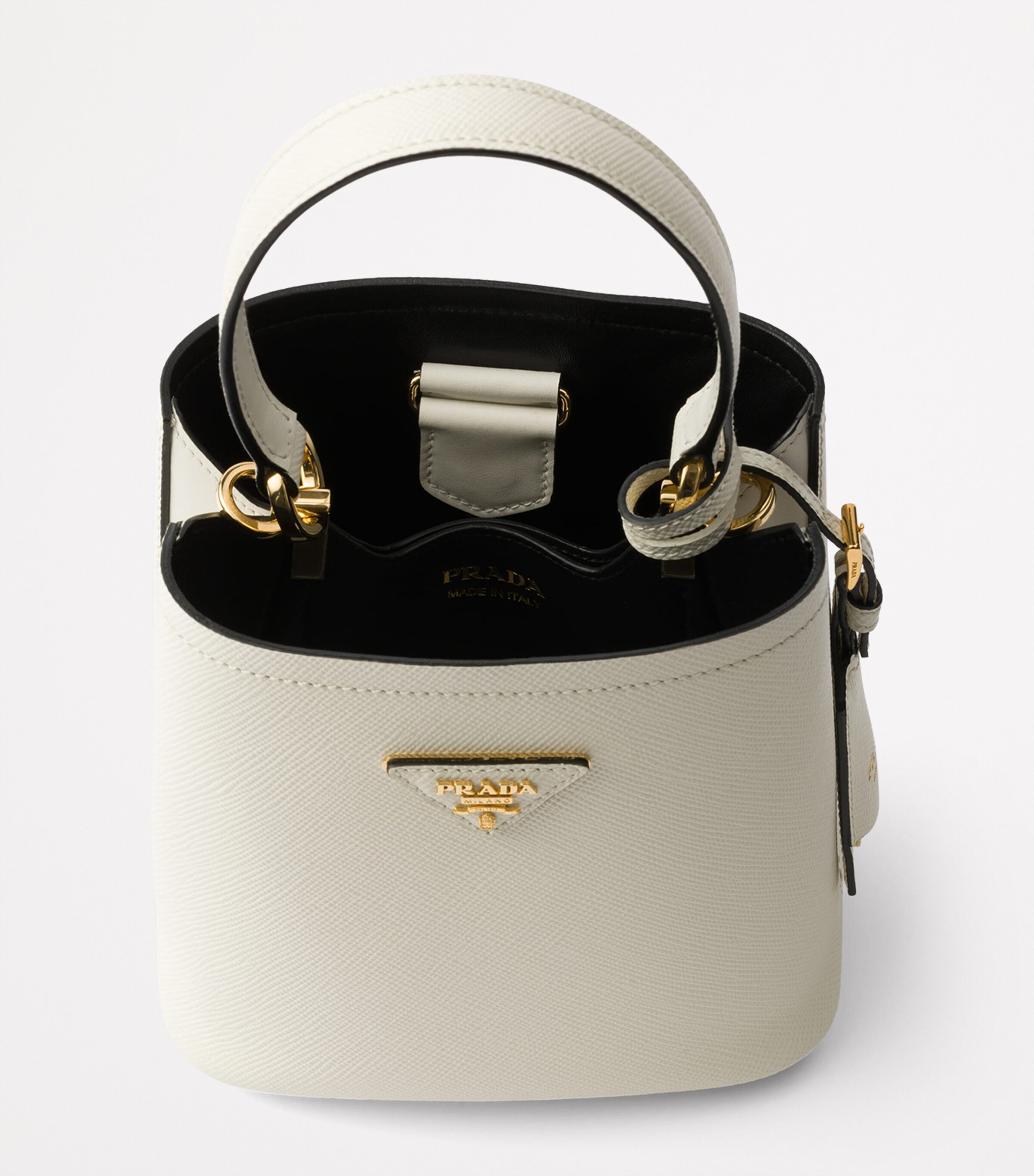 Prada Saffiano Leather Panier Top-Handle Bag Image 4