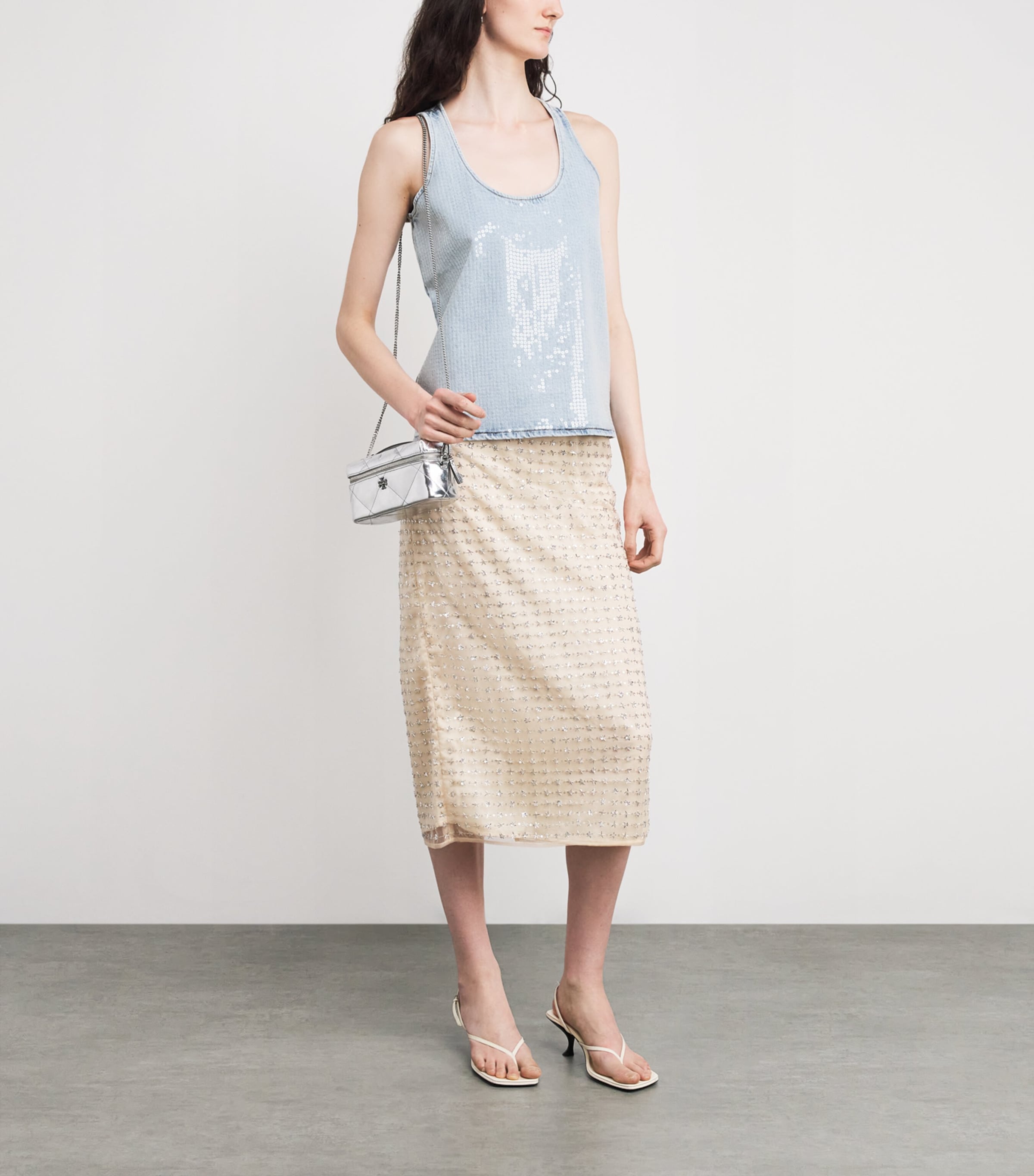 Sequinned Tank Top SHIMMER Image 2