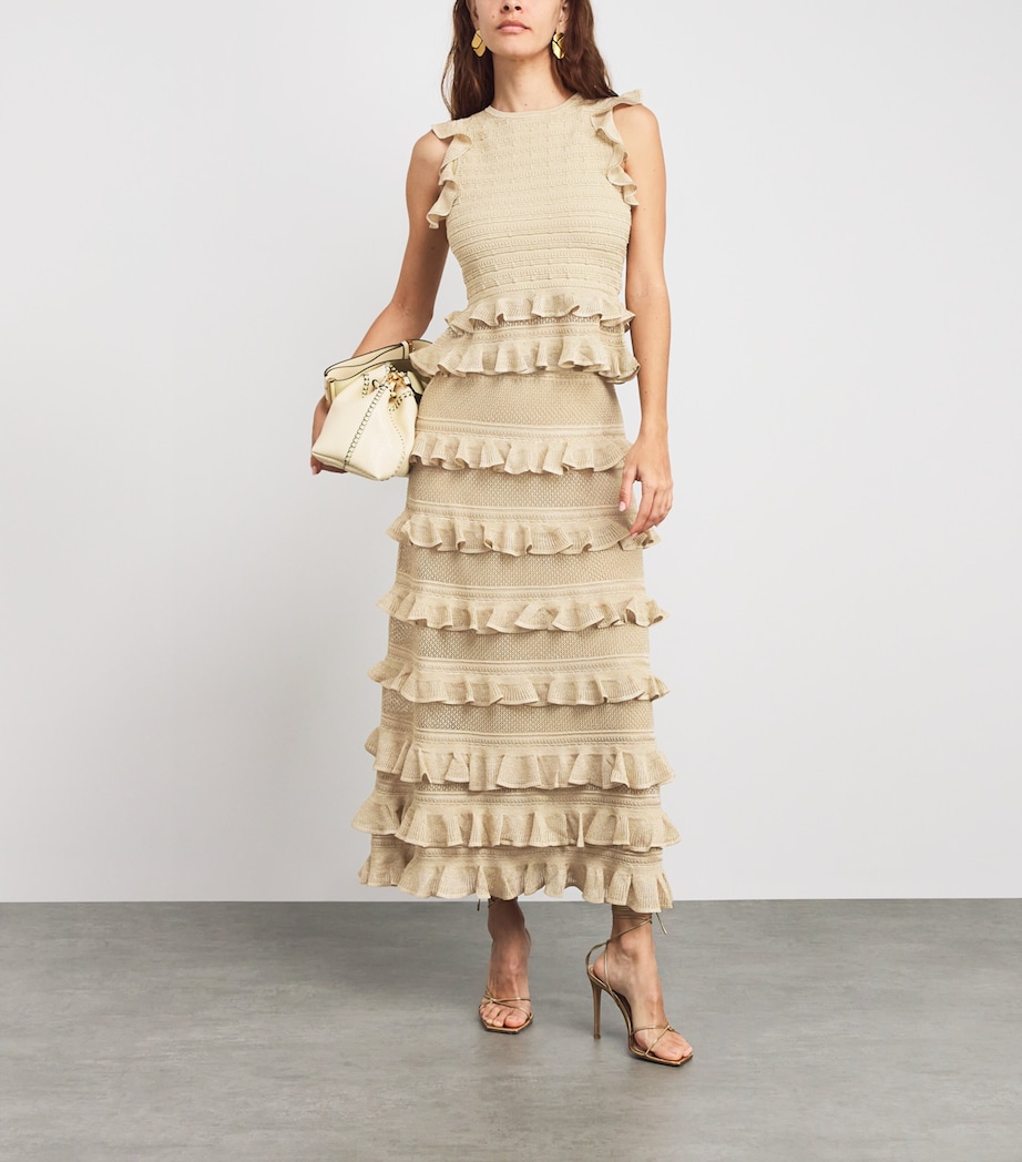 Knit Hypnotic Midi Skirt METGLD/METALLIC GOLD Image 2