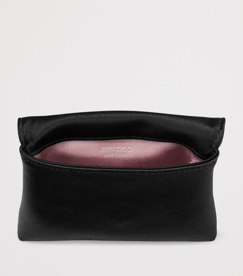 Soft Satin Chain Card Holder BLACK/SILVER Image 4