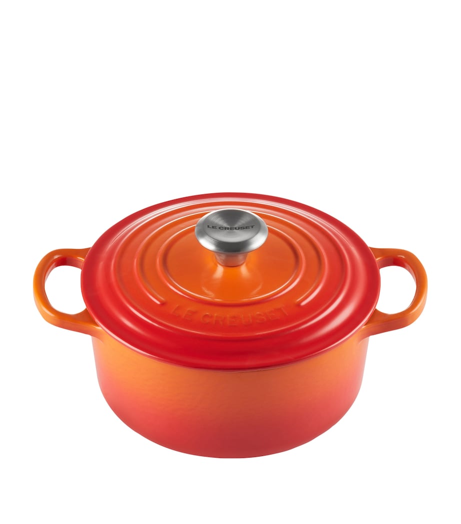 Le Creuset Set of 3 Cast Iron Casserole Dishes Volcanic Image 2