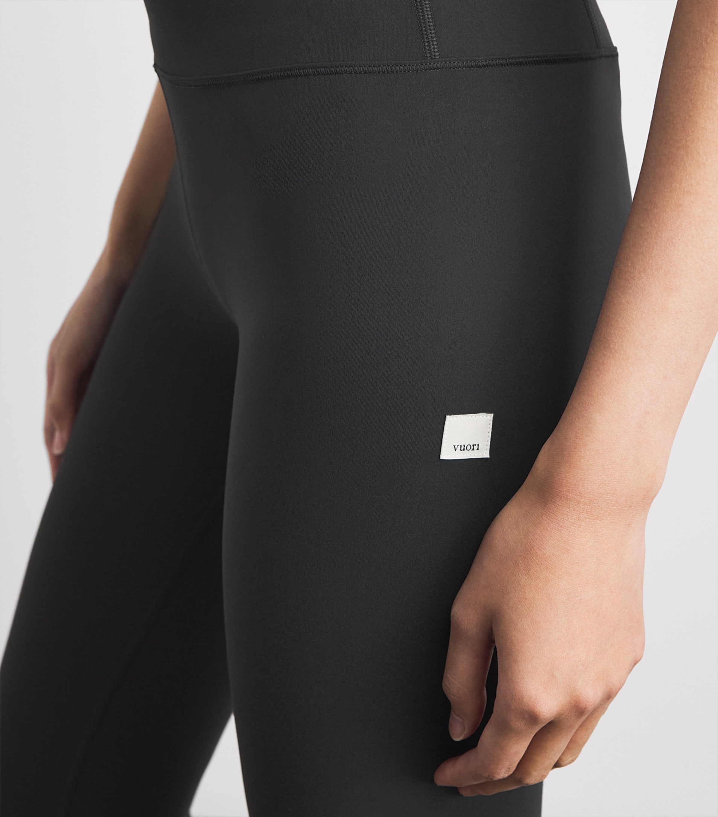 VUORI Womens AllTheFeels Slim Flare Leggings Black Image 3
