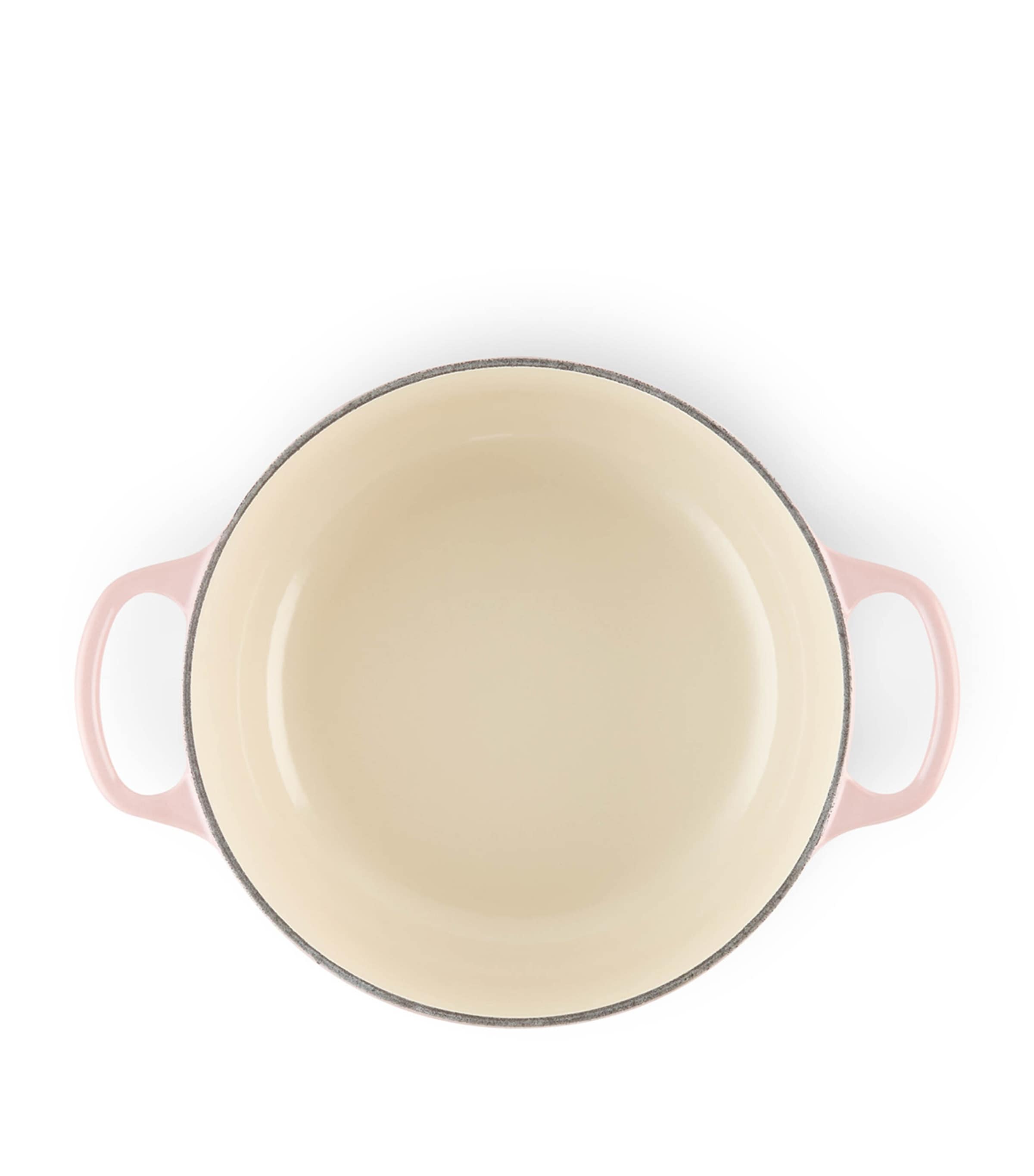 Cast Iron Round Casserole Dish (24cm) SHELL PINK Image 4