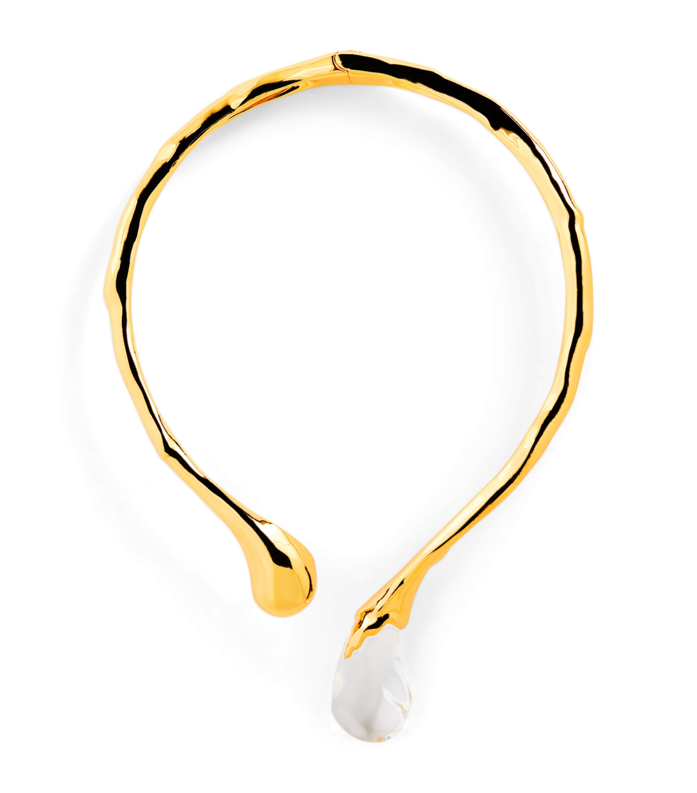 Alexis Bittar Gold-Plated Liquid Lucite Sprout Necklace Gold/clear