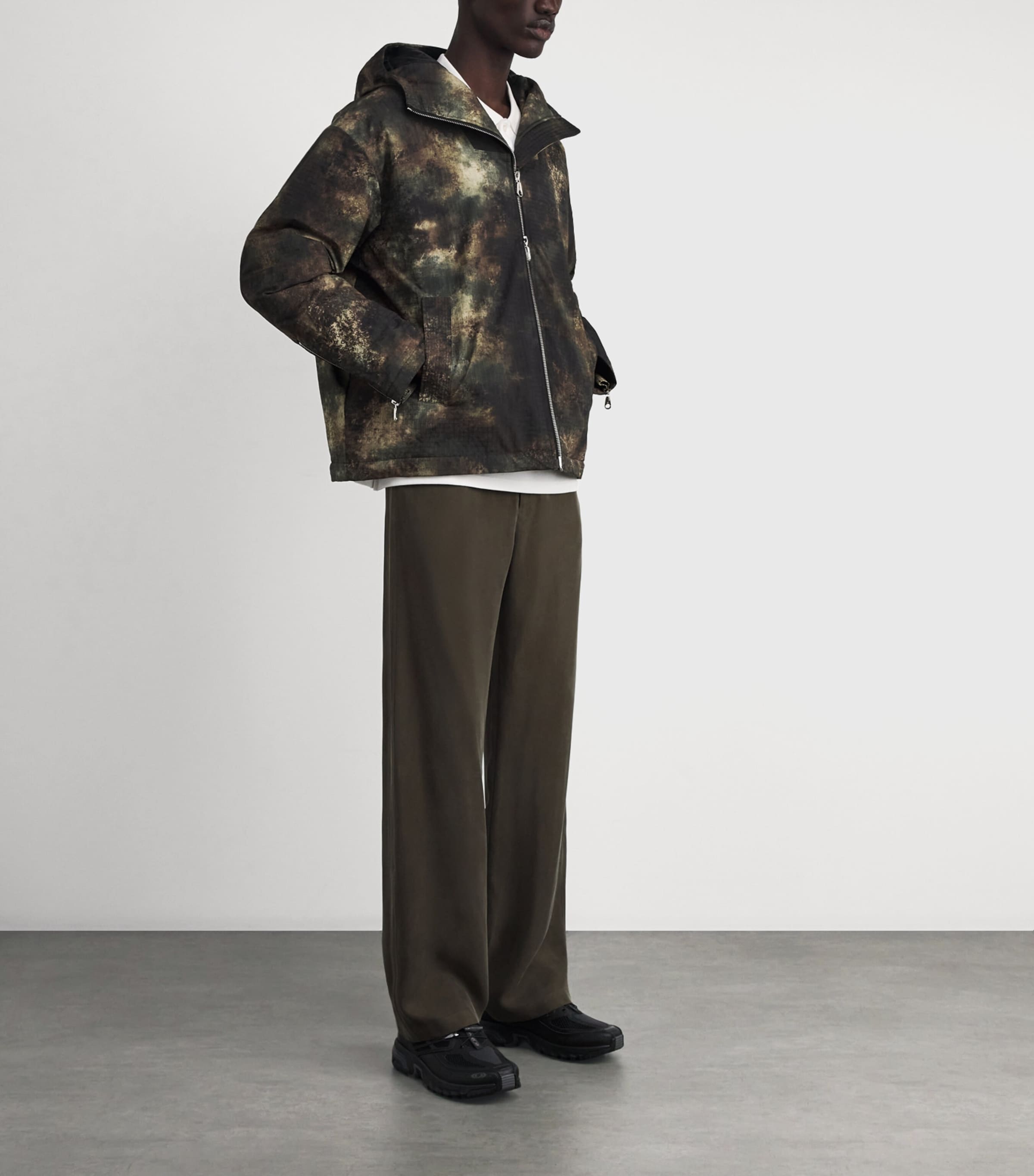 Canvas Camo Print Cropped Parka Jacket DIGICAMO Image 2