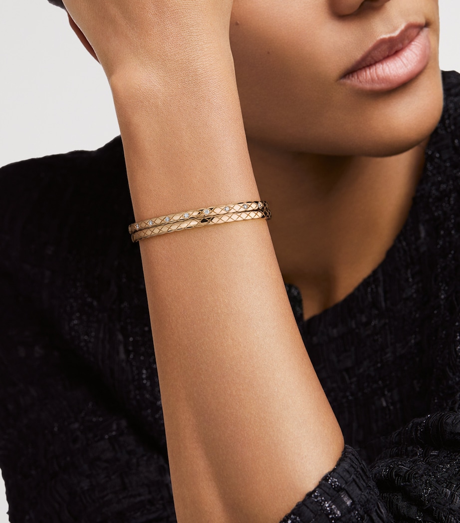 Beige Gold and Diamond Coco Crush Bangle BEIGE Image 2