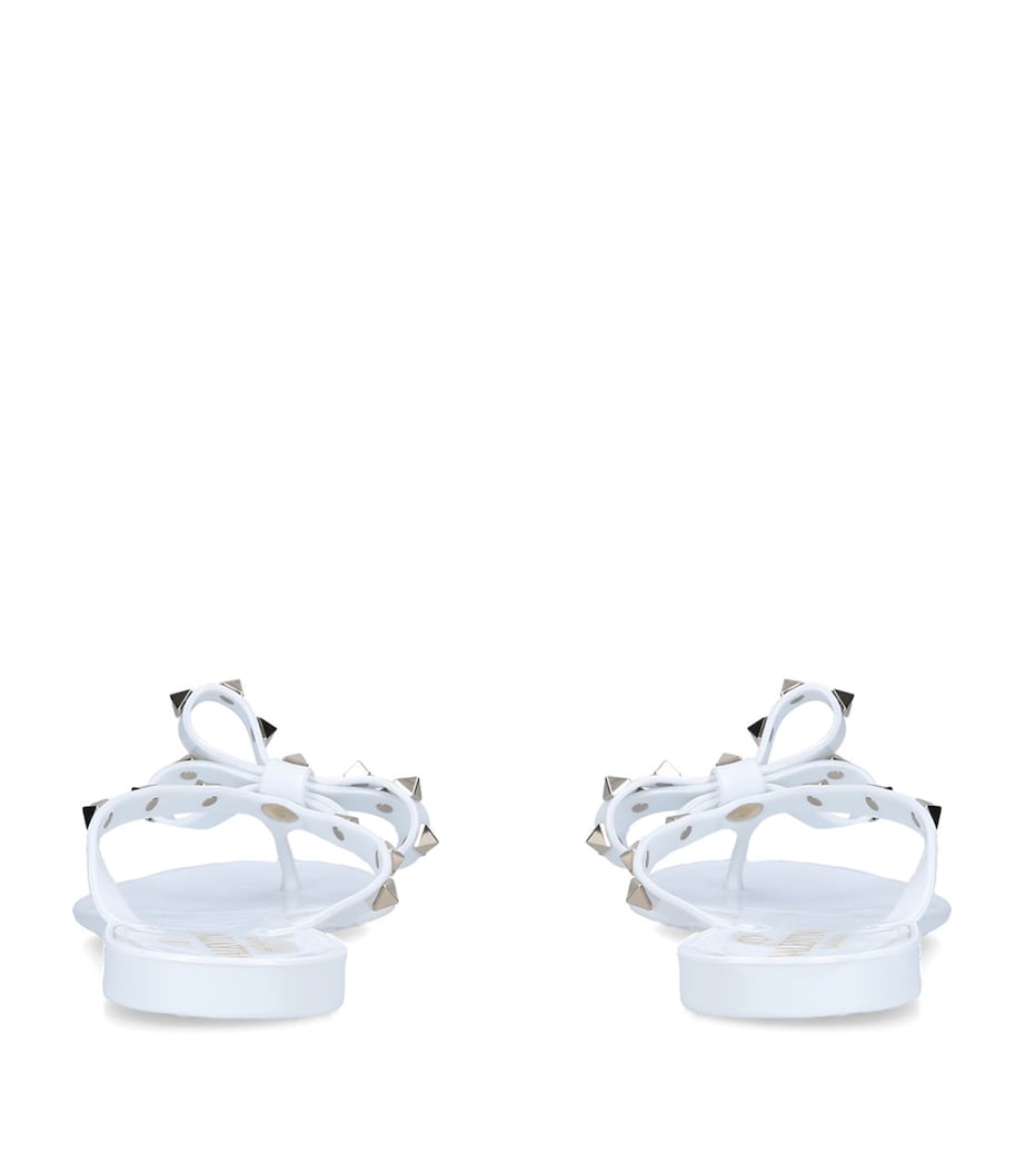 Knotted Rockstud Flip Flops WHITE Image 2