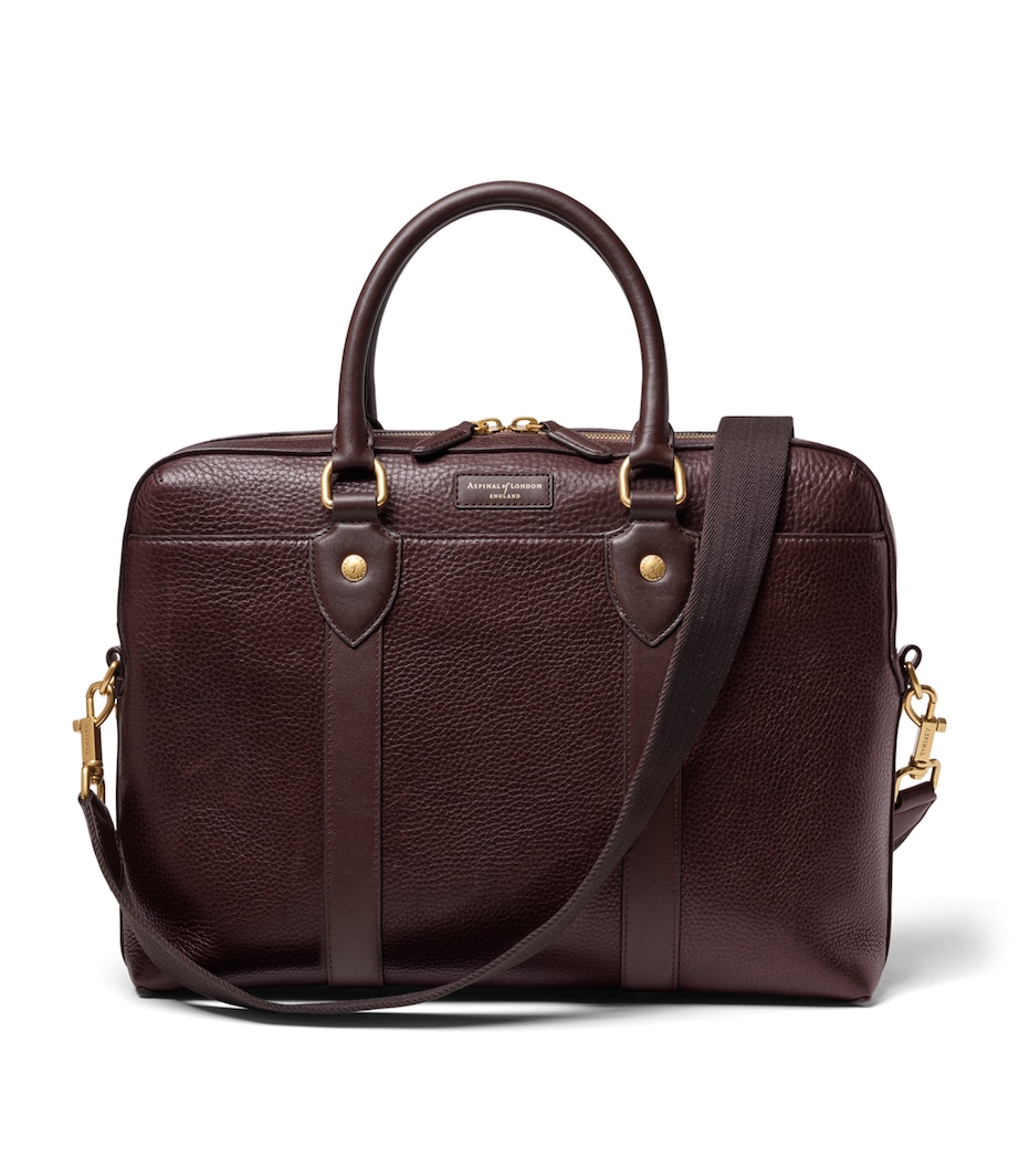 Aspinal Of London Leather The Hudson Briefcase Conker Image 1