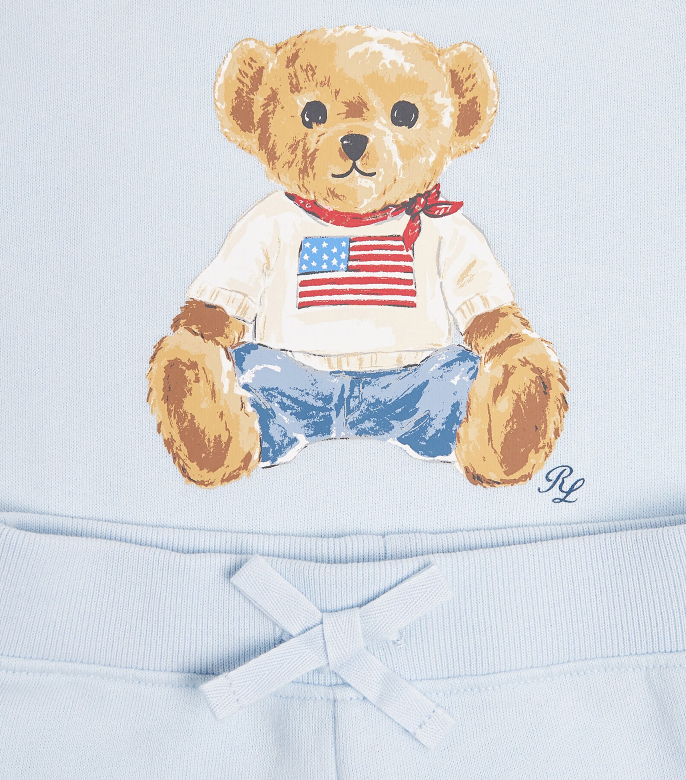 Cotton-Blend Sweatshirt and Sweatpants Set (3-24 Months) BLUE Image 4