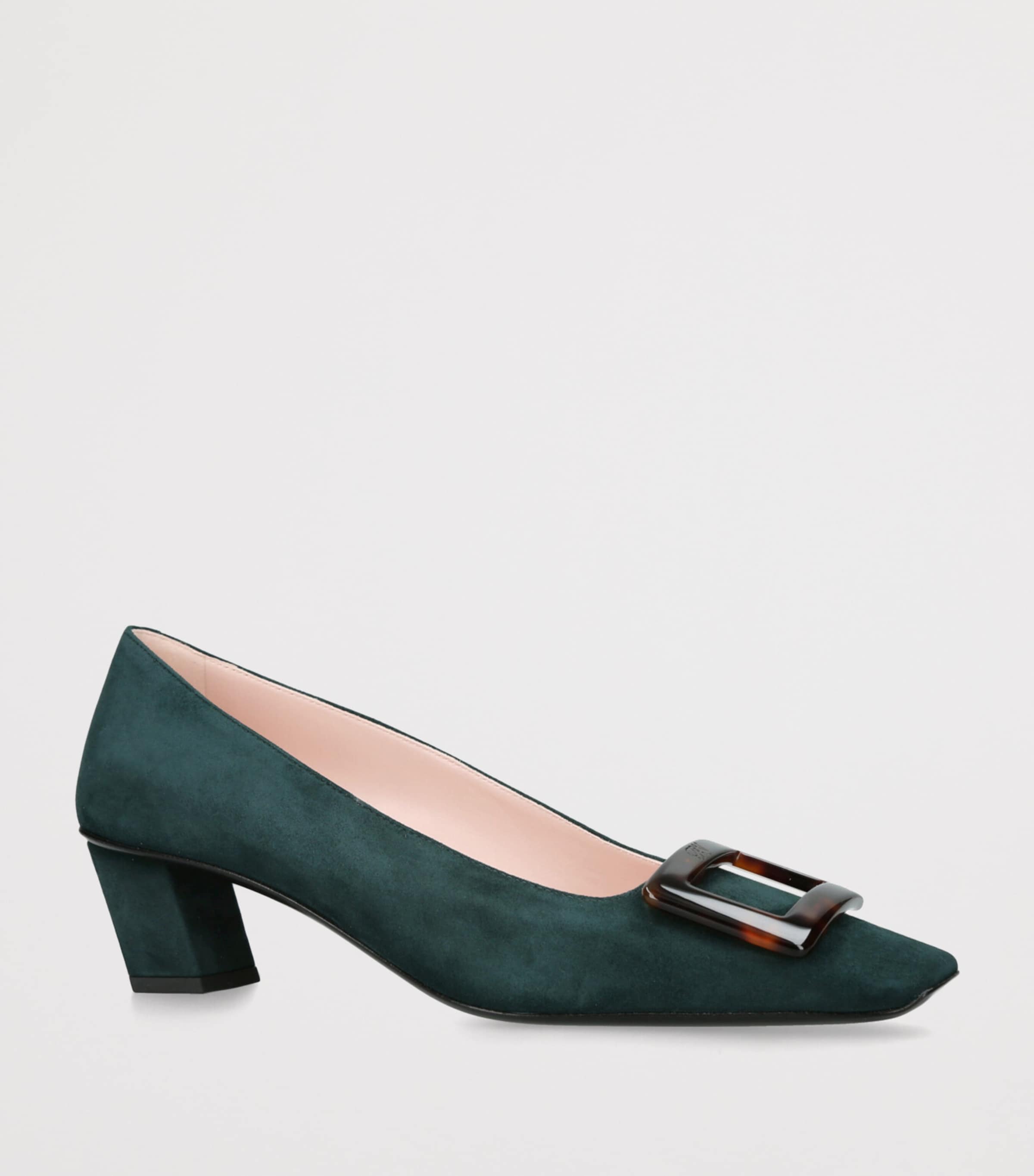 Roger Vivier Suede Belle Vivier Pumps 45 Teal Image 3
