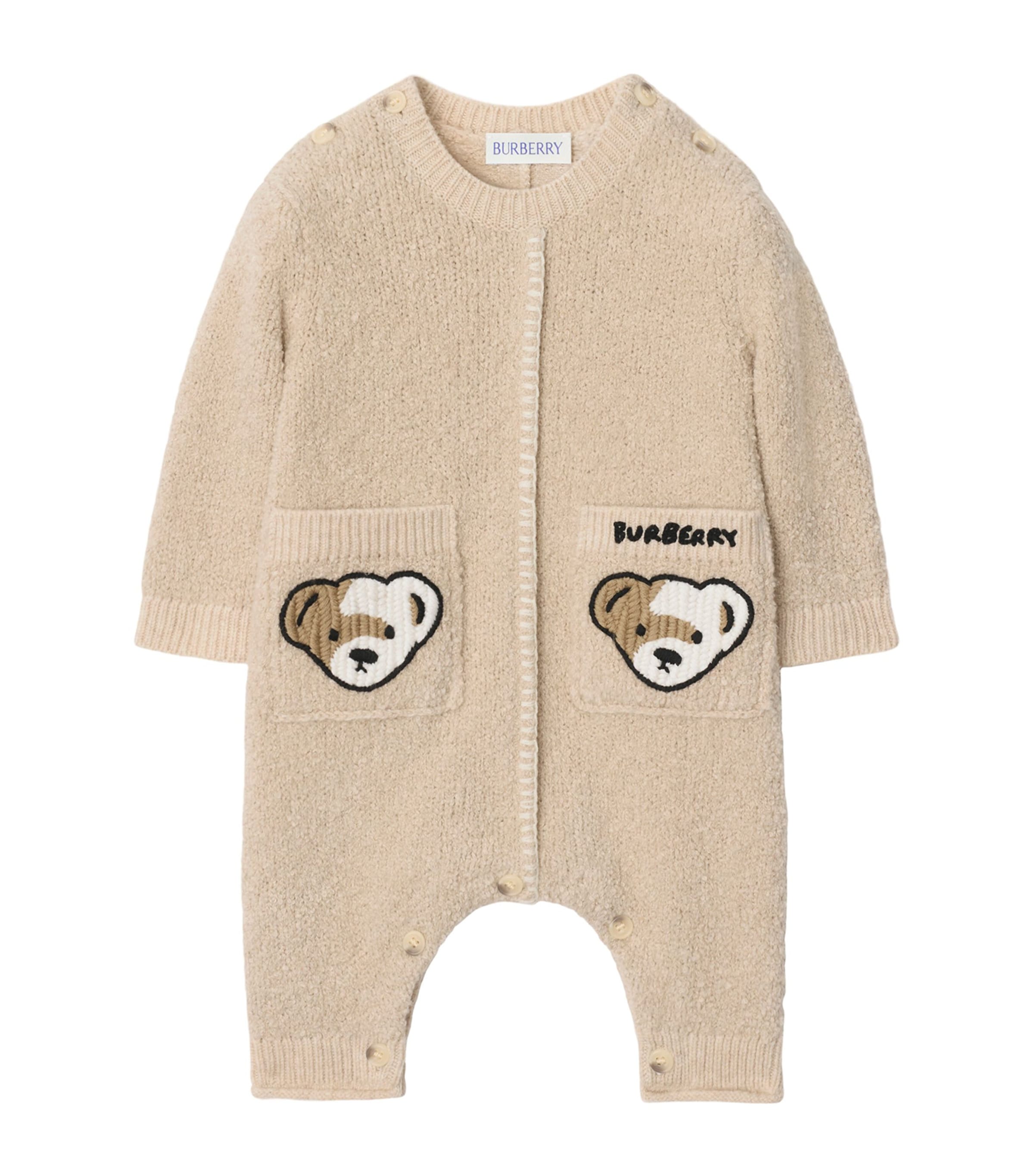 Burberry Kids Cotton-Blend Thomas Bear Playsuit (1-18 Months