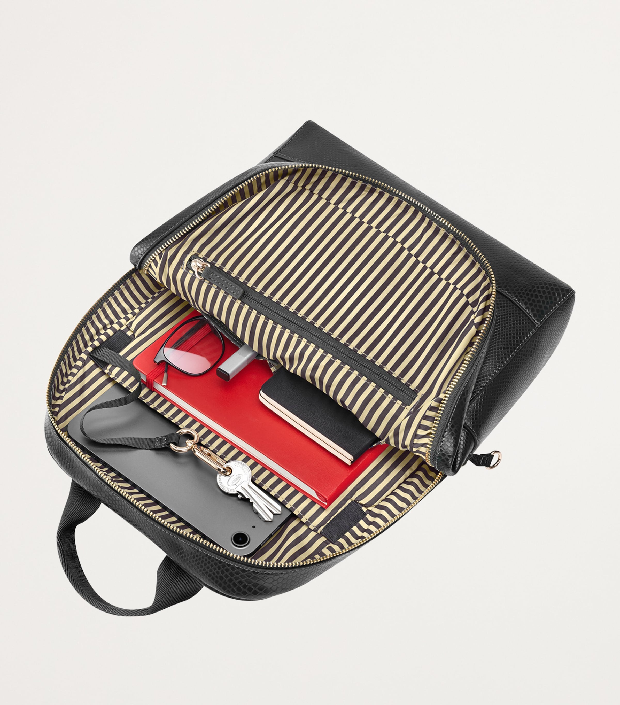 Vegan Leather Precious & Ethical Backpack BLACK Image 4