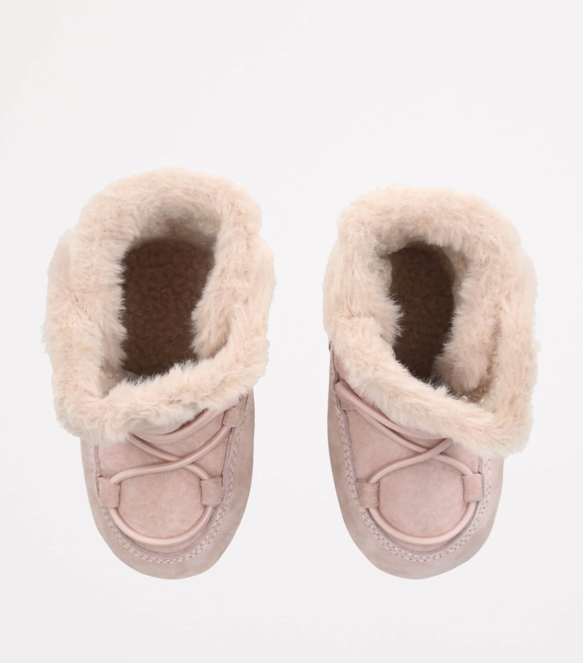 Suede Crib Boots PALE PINK Image 4