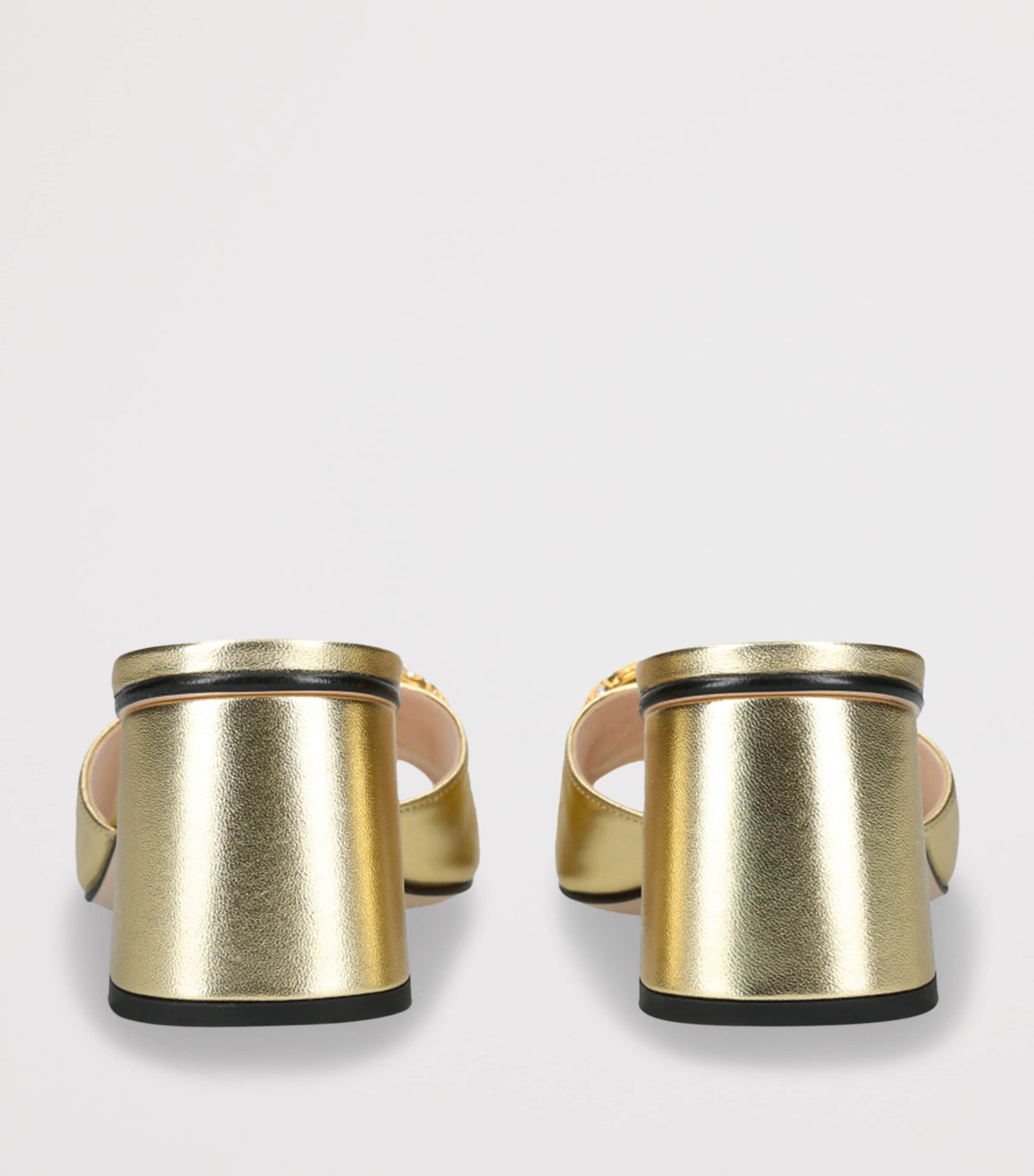 Leather VLogo Mules 60 GOLD COMB Image 2