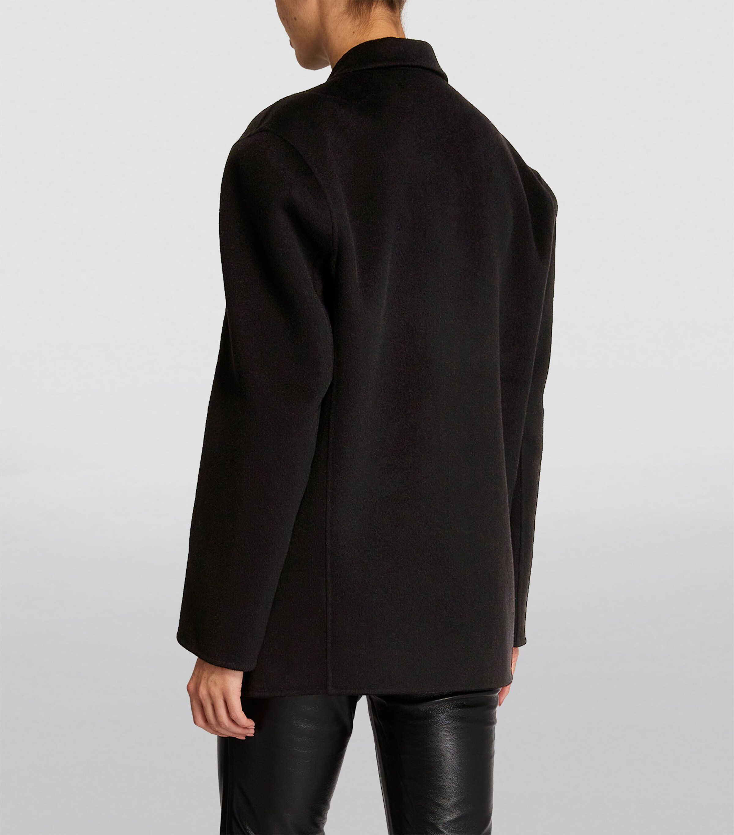 ANINE BING Womens Wool Quinn Blazer Black Image 4