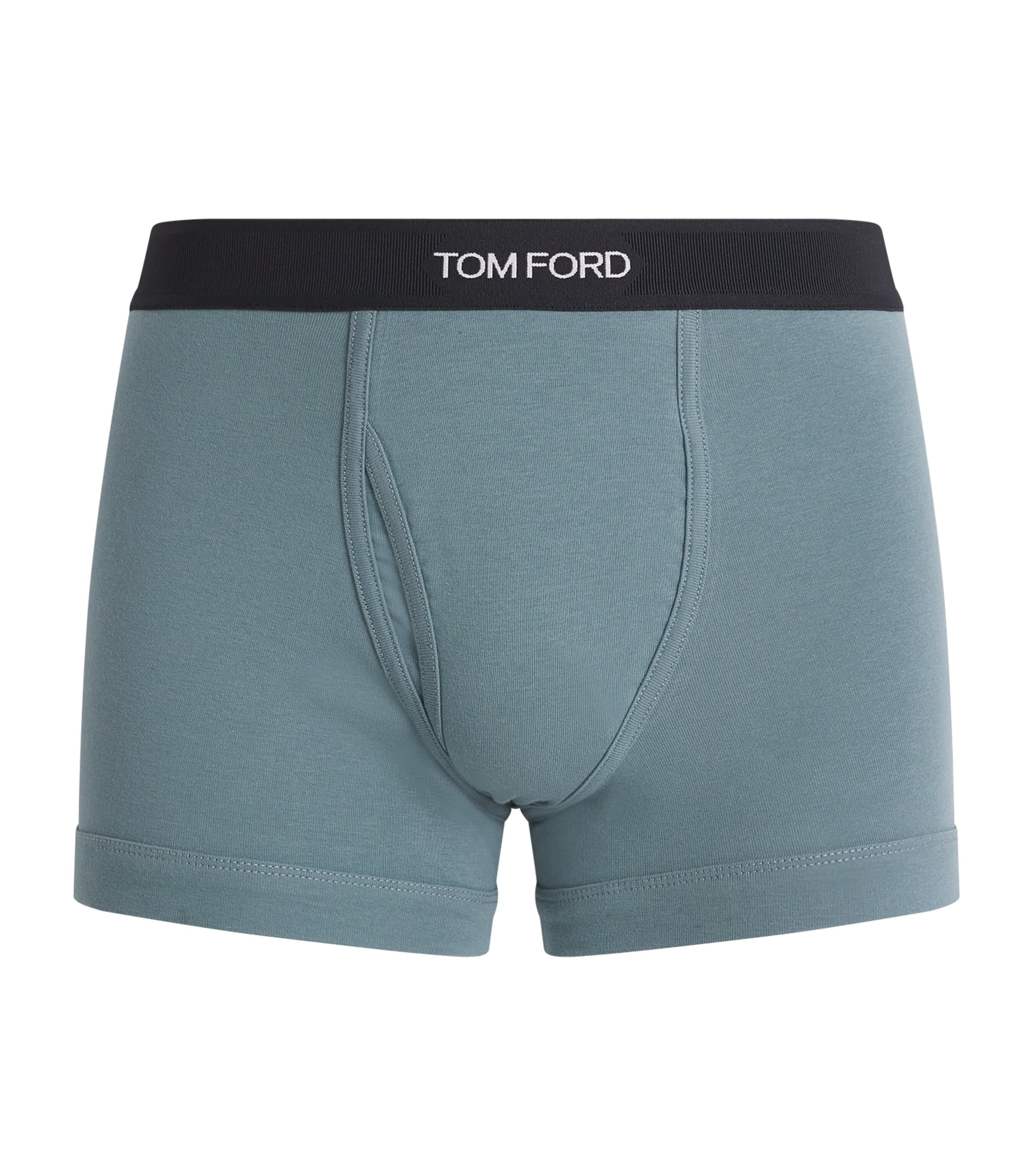 Stretch-Cotton Logo Boxers 424 TEAL Image 1