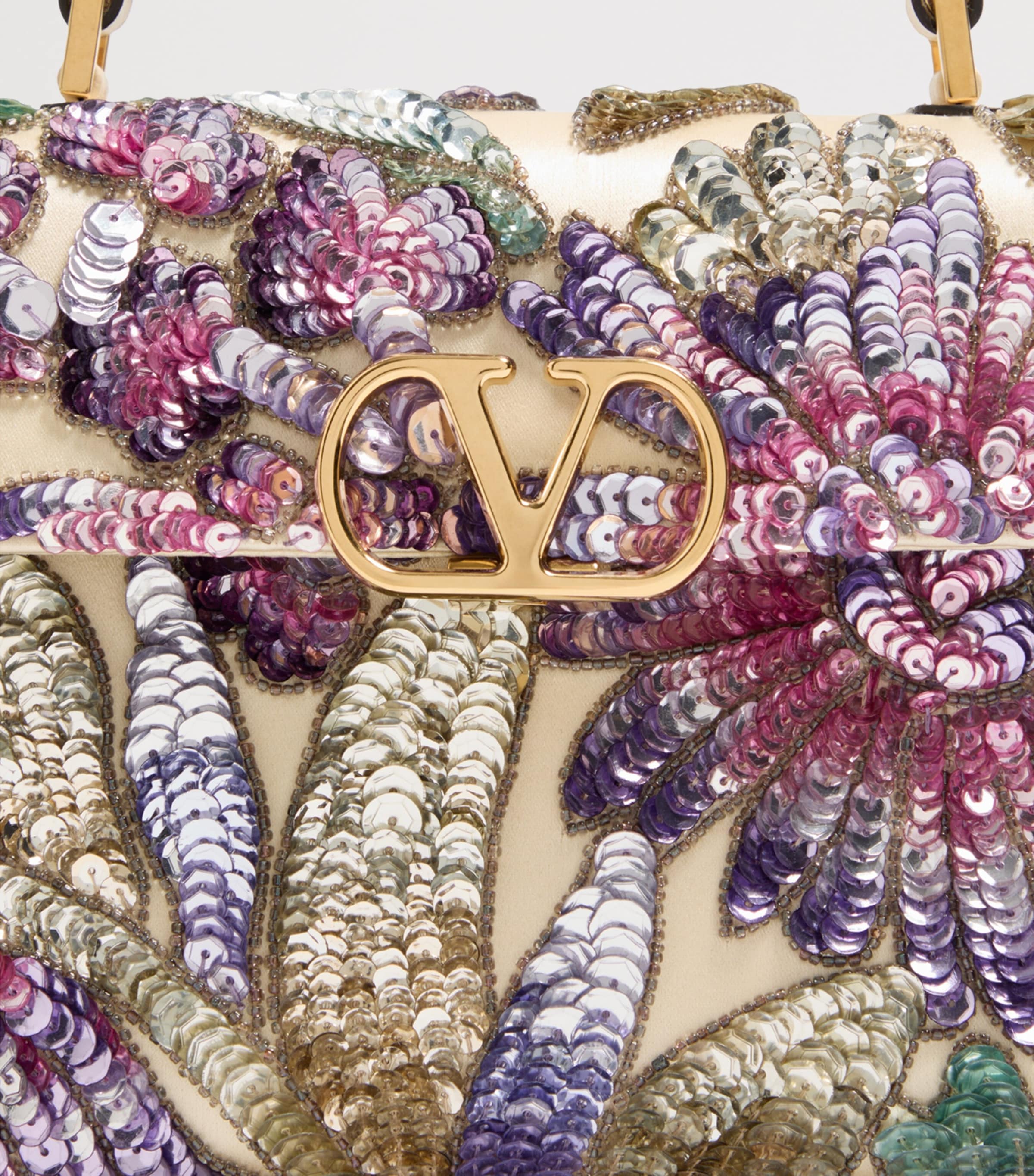 Valentino Garavani Multi Mini Sequinned VSLING Top-Handle Bag 