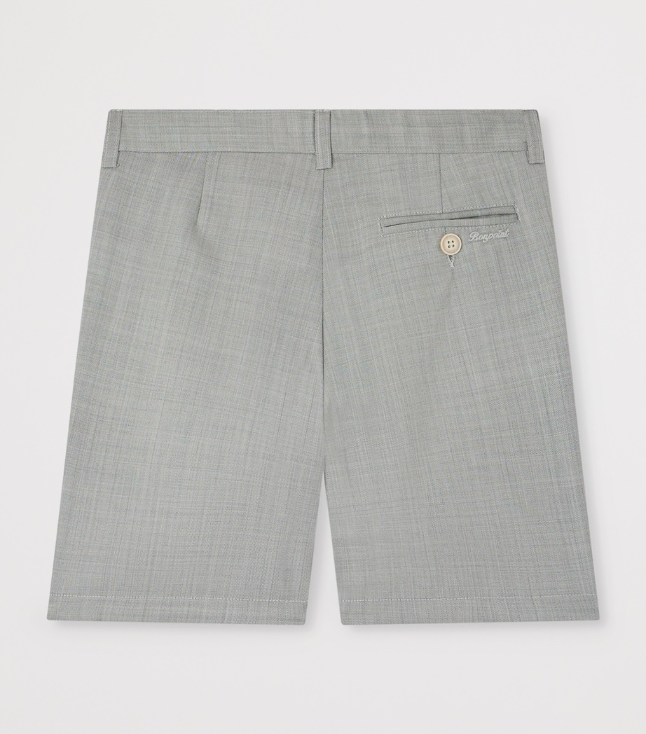 Bonpoint Wool Charles Shorts (10-14 Years) Vert Ardoise Image 2