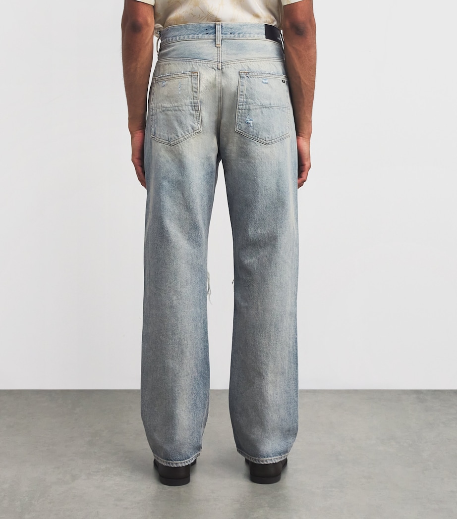 Distressed MX1 Straight Jeans ANTIQUE INDIGO Image 4
