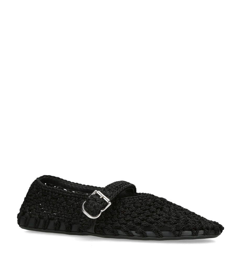 Alaïa Knotted Ballet Flats Black Image 3