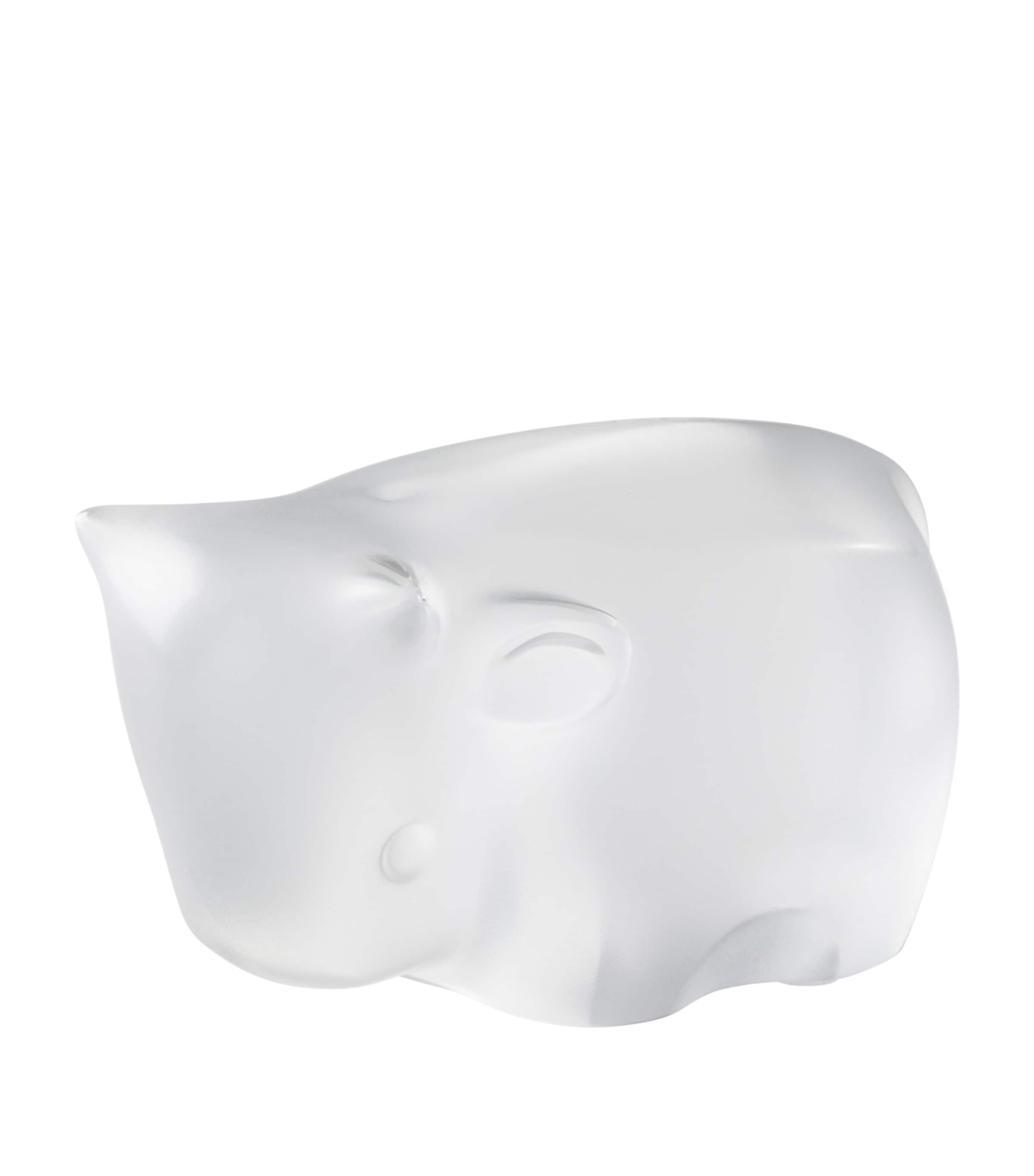 Lalique X Han Meilin Crystal Ox Ornament In White