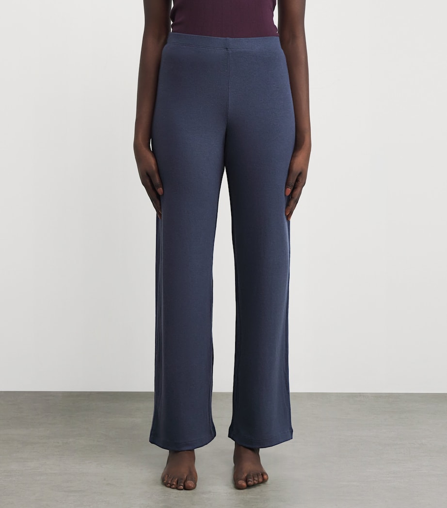 Lauren Wide-Leg Lounge Trousers MARINE Image 3
