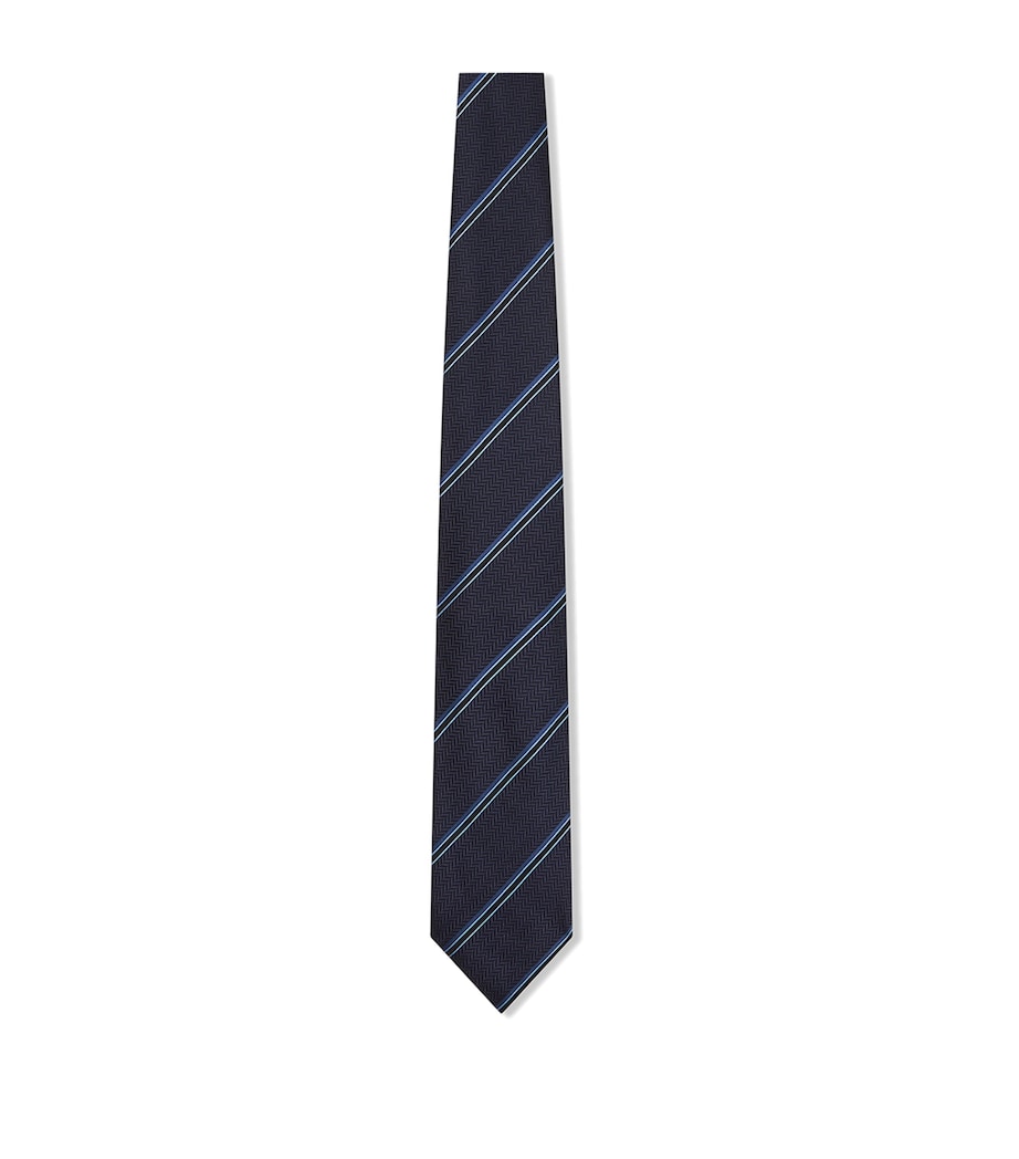 Silk Stripe Jacquard Tie HB825 Image 1
