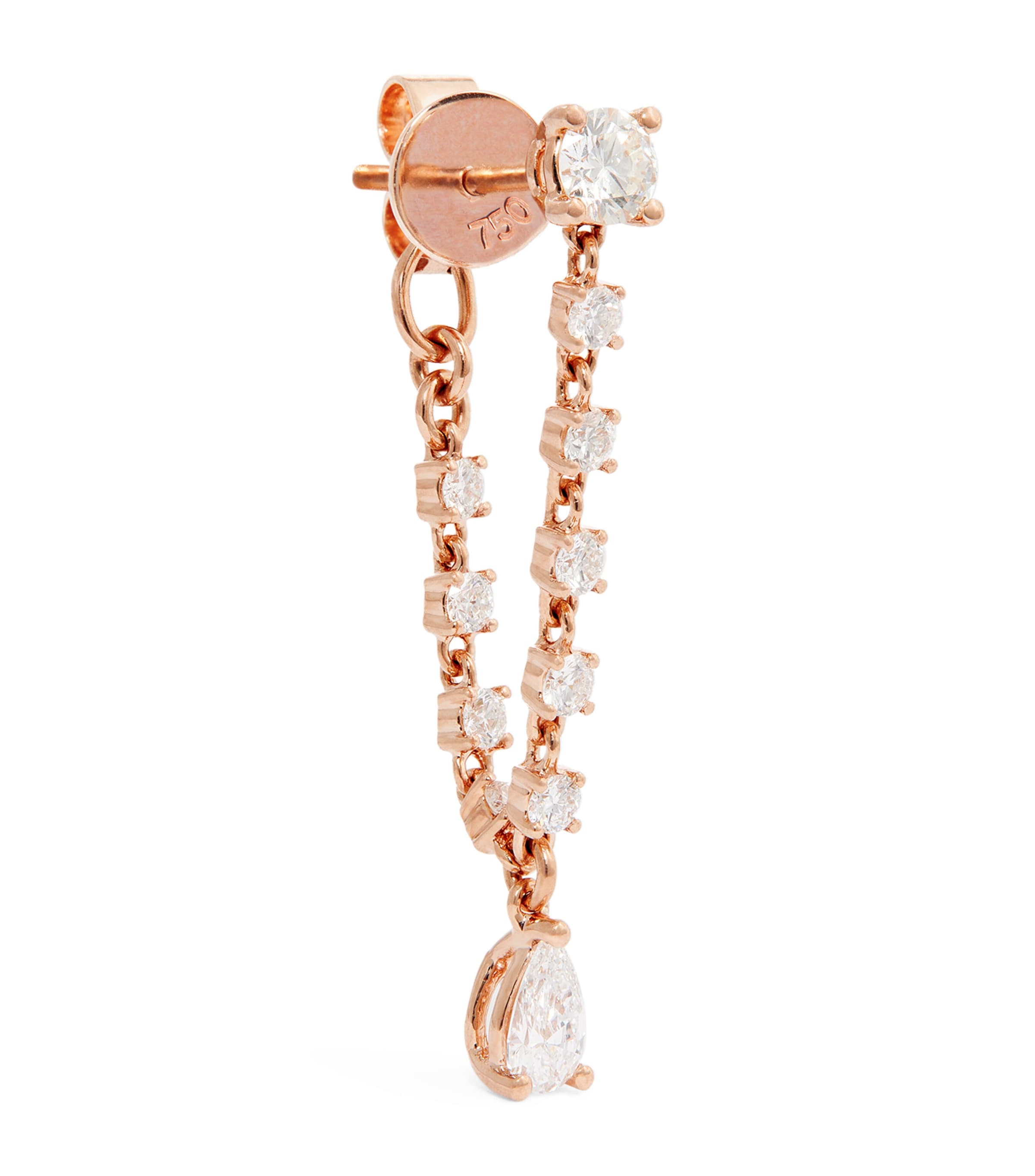 Anita Ko Rose Gold And Diamond Olivia Loop Earring In Rose Gold