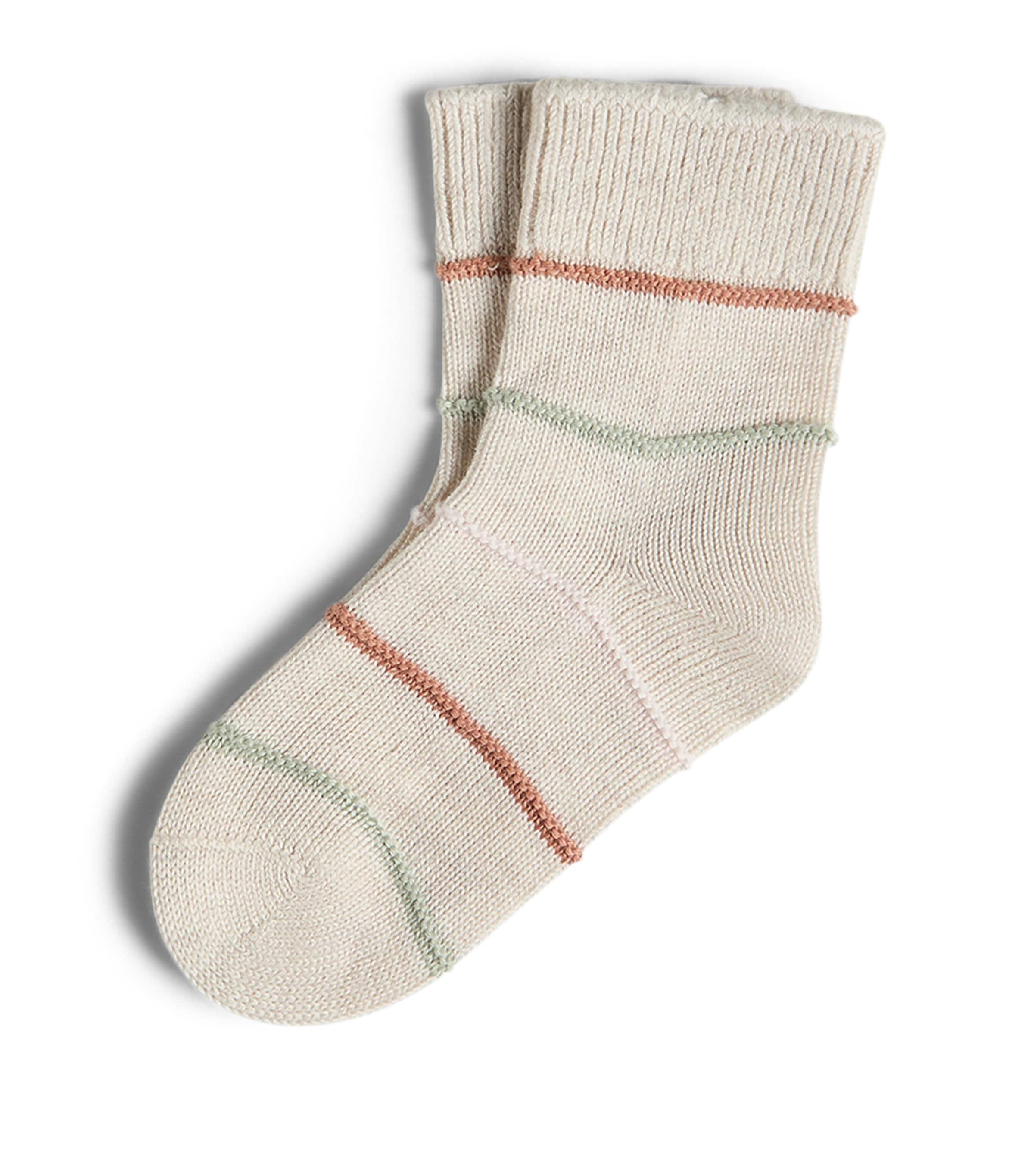 Brunello Cucinelli Kids Cotton Stripe Socks (6-24 Months) Image 1