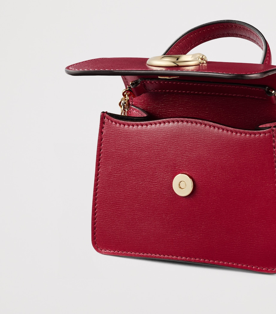 Cartier Micro Leather Panthère de Cartier Top-Handle Bag Cherry Red Image 3