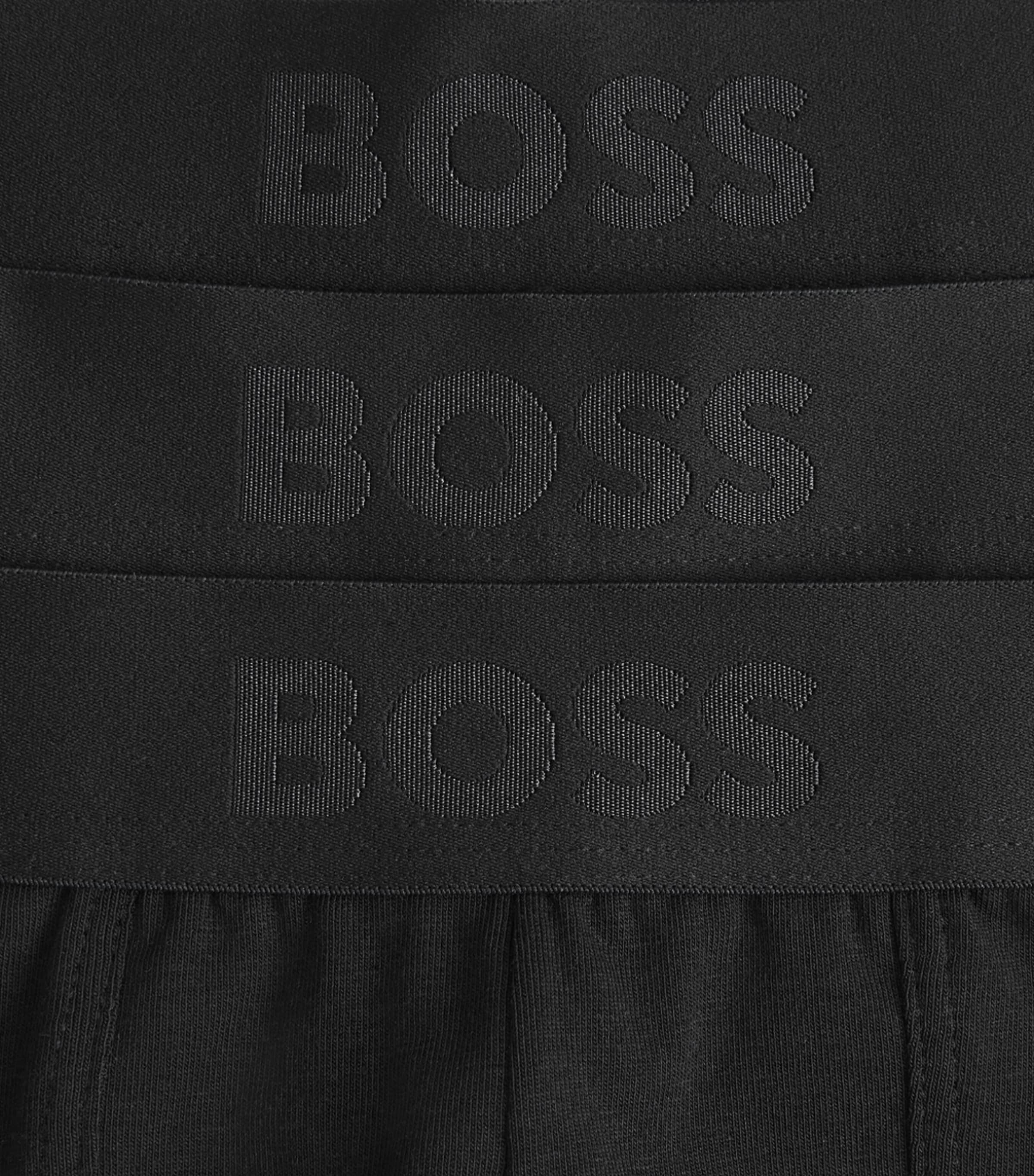 BOSS Mens Stretch-Organic Cotton Trunks (Pack of 3) Black Image 5