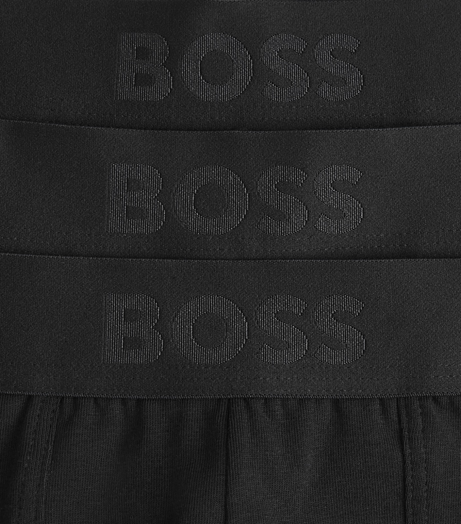 BOSS Mens Stretch-Organic Cotton Trunks (Pack of 3) Black Image 5
