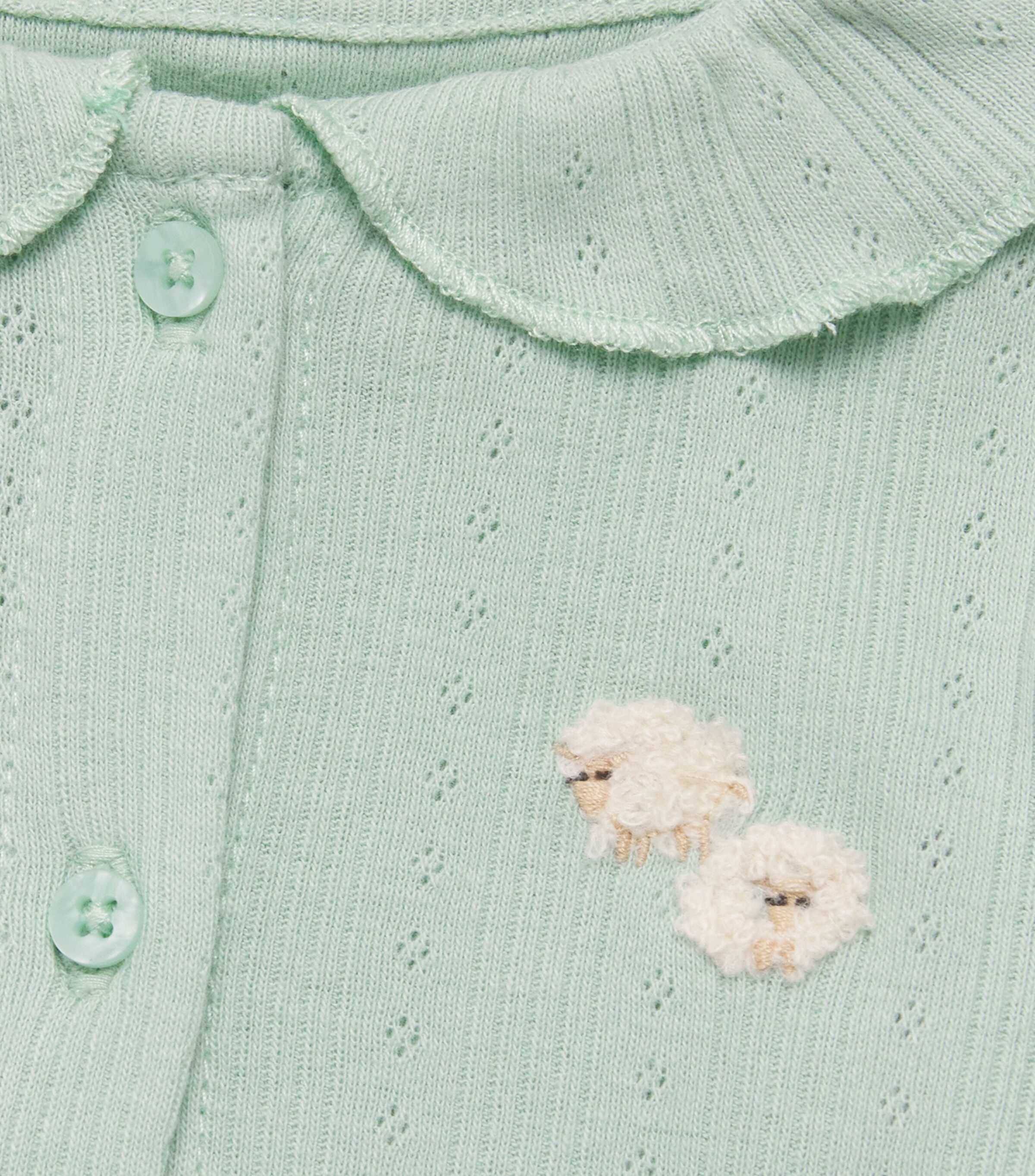 Gingersnaps Cotton Agie Cardigan (6-36 Months) Green Image 3