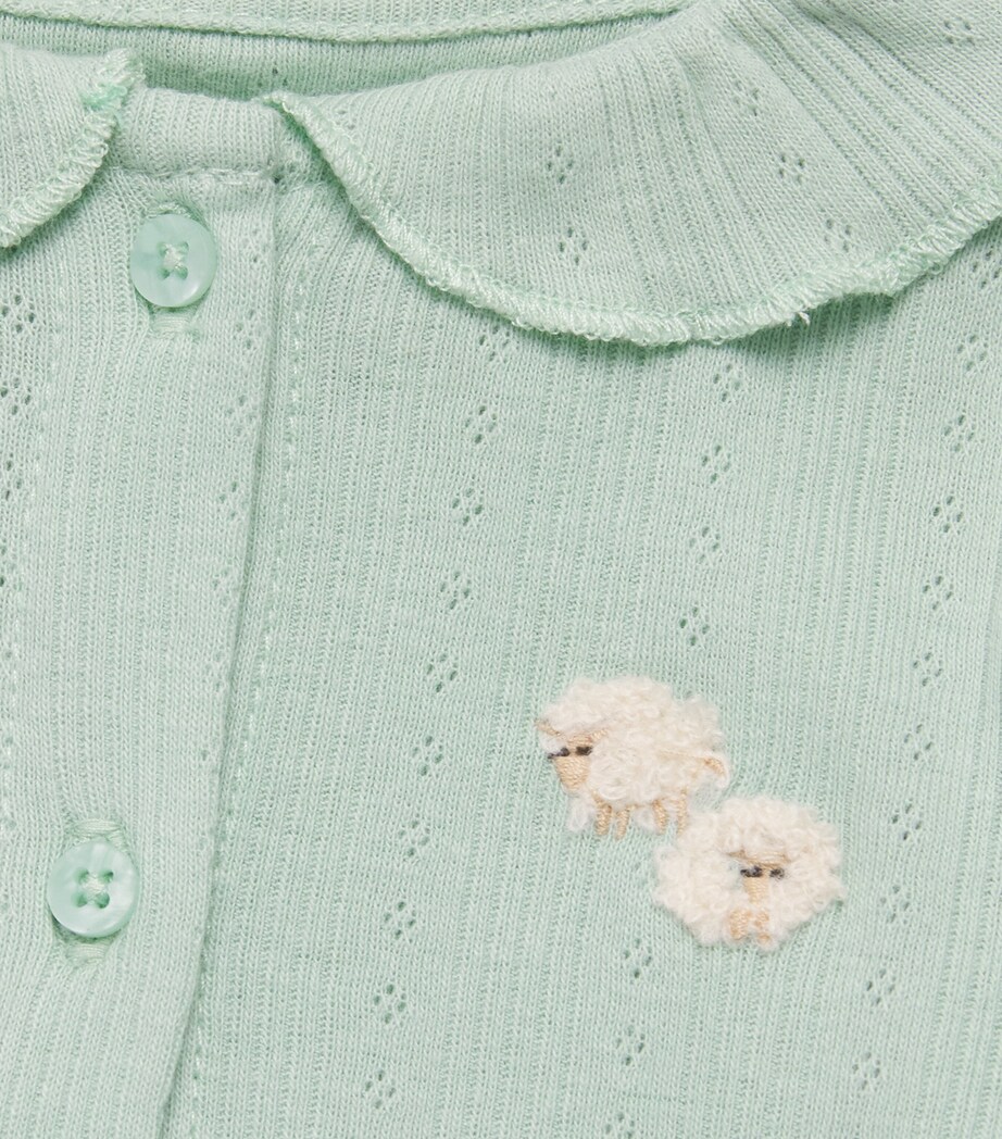 Gingersnaps Cotton Agie Cardigan (6-36 Months) Green Image 3