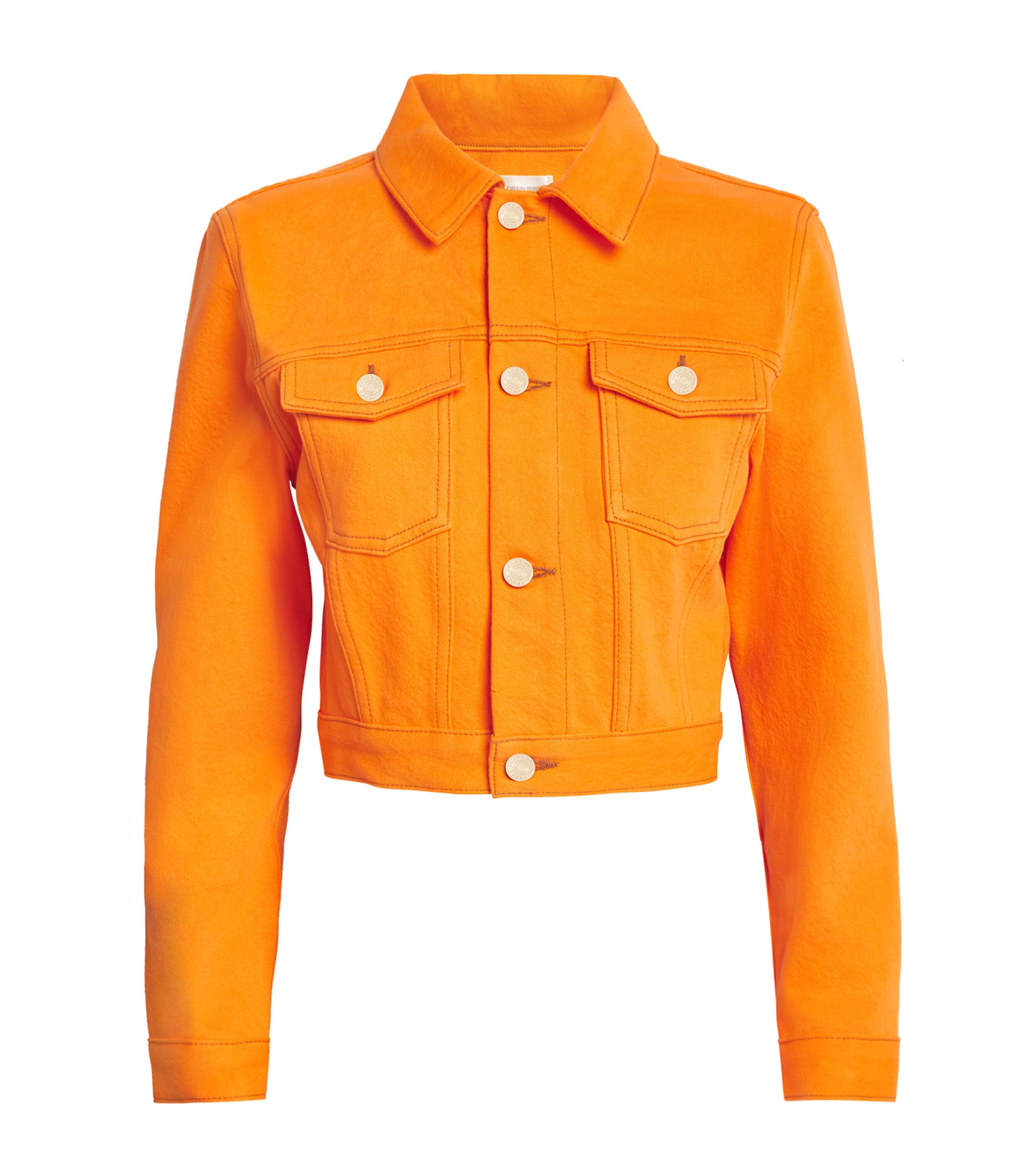 Frame X Carolina Herrera Tailored Denim Jacket In Yellow