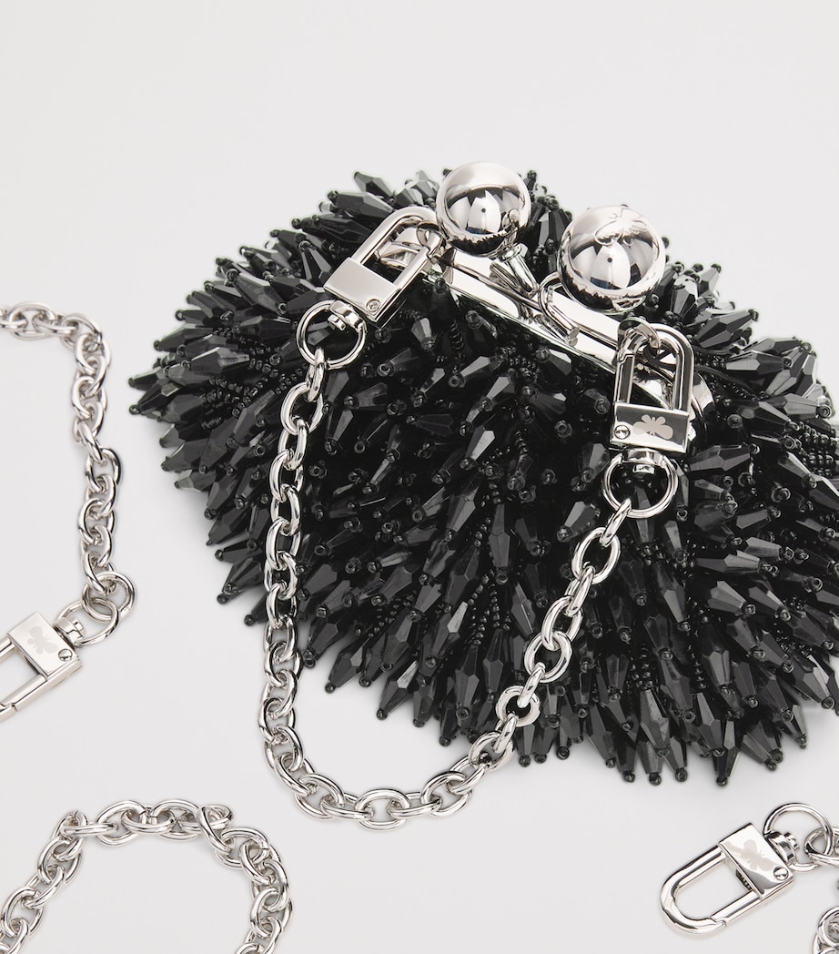 Embellished Satin Pasticcino Nano Bag BLACK Image 4