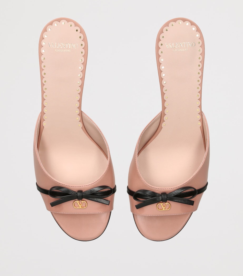 Leather Bepointy Heeled Mules 45 PINK COMB Image 4