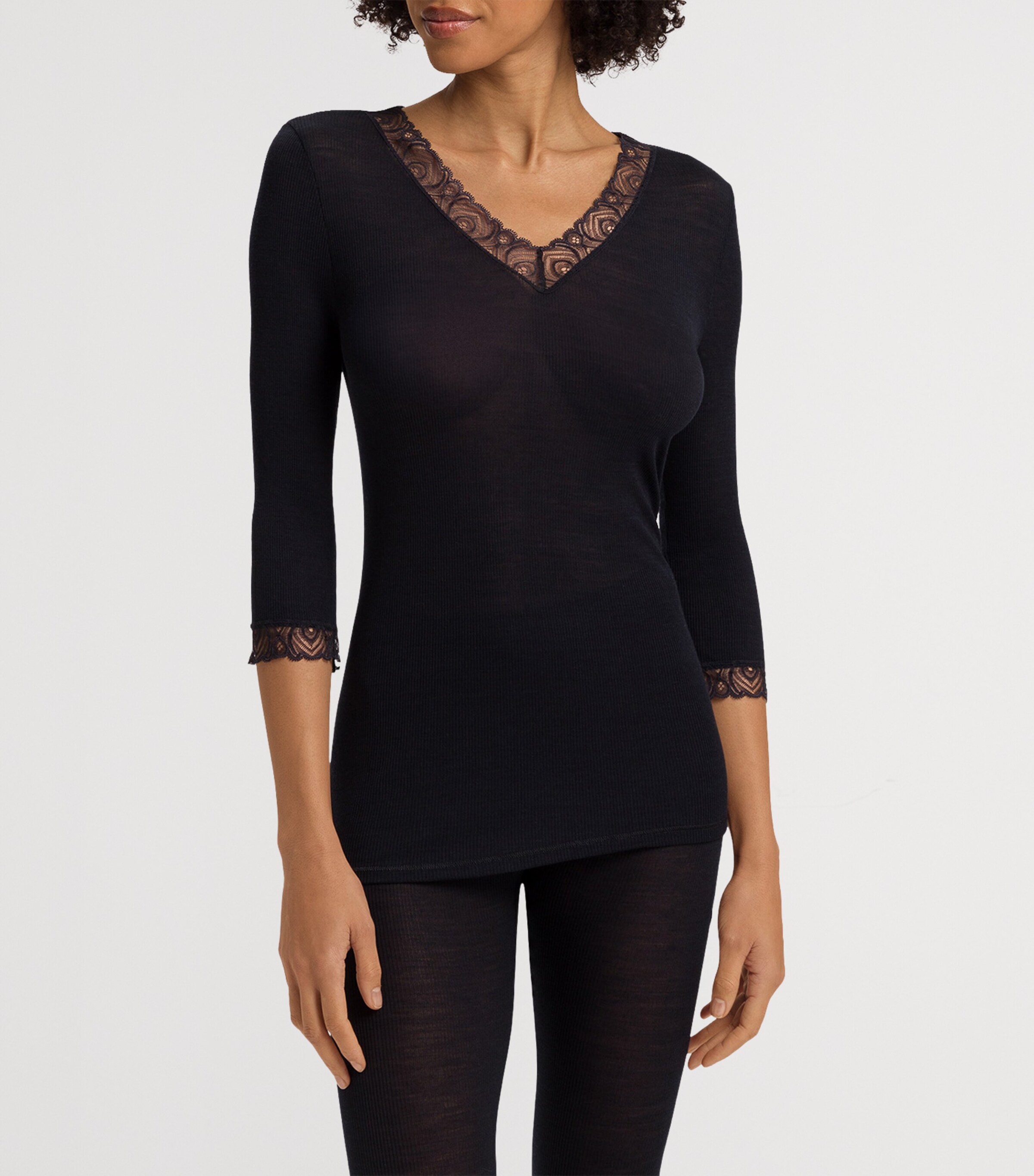 Hanro Wool-Silk Woolen Lace T-Shirt | Women Clothing | Tops | T-Shirts | Loungewear | Lounge Bottoms | Designers | Hanro | Nightwear Hanro Wool-Silk Woolen Lace T-Shirt | Women Clothing | Tops | T-Shirts | Loungewear | Lounge Bottoms | Designers | Hanro | Nightwear