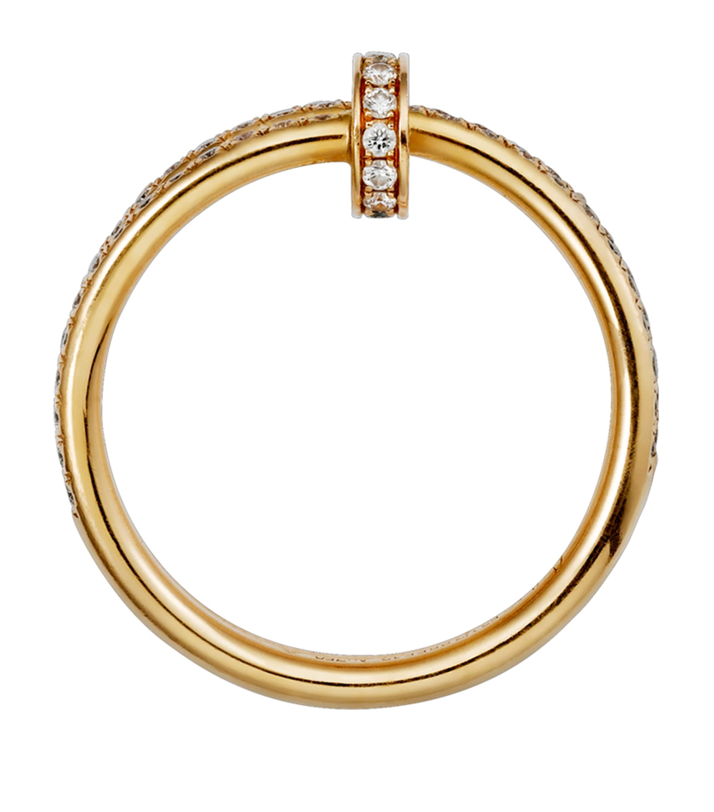 Yellow Gold and Pavé Diamond Double Juste un Clou Ring YELLOW GOLD Image 2