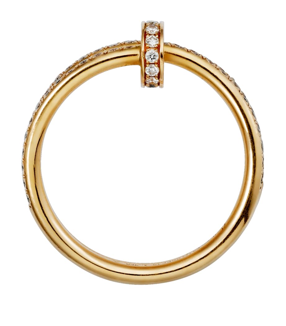 Yellow Gold and Pavé Diamond Double Juste un Clou Ring YELLOW GOLD Image 2